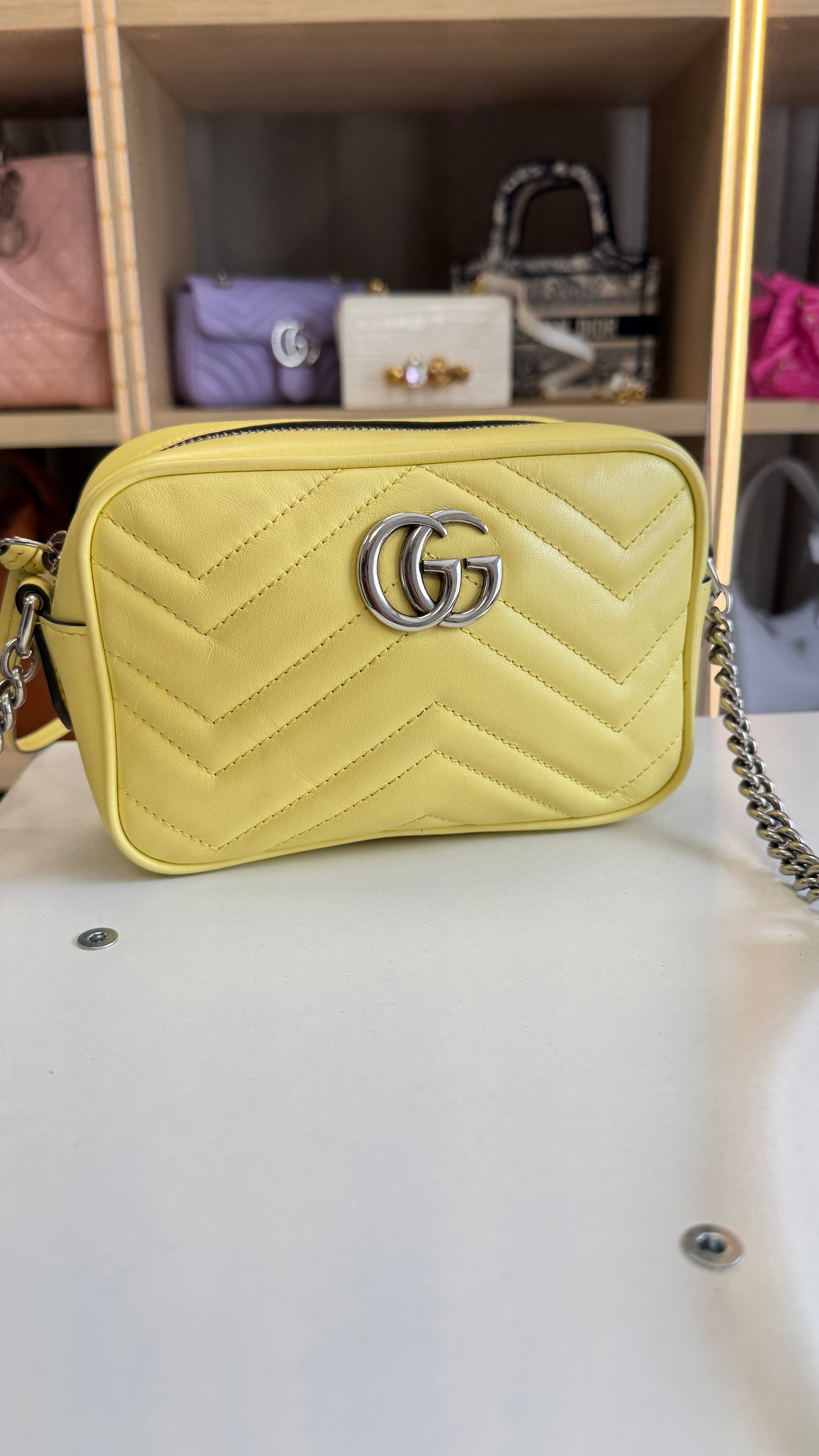 Women's Gg Marmont Crossbody Bag Yellow