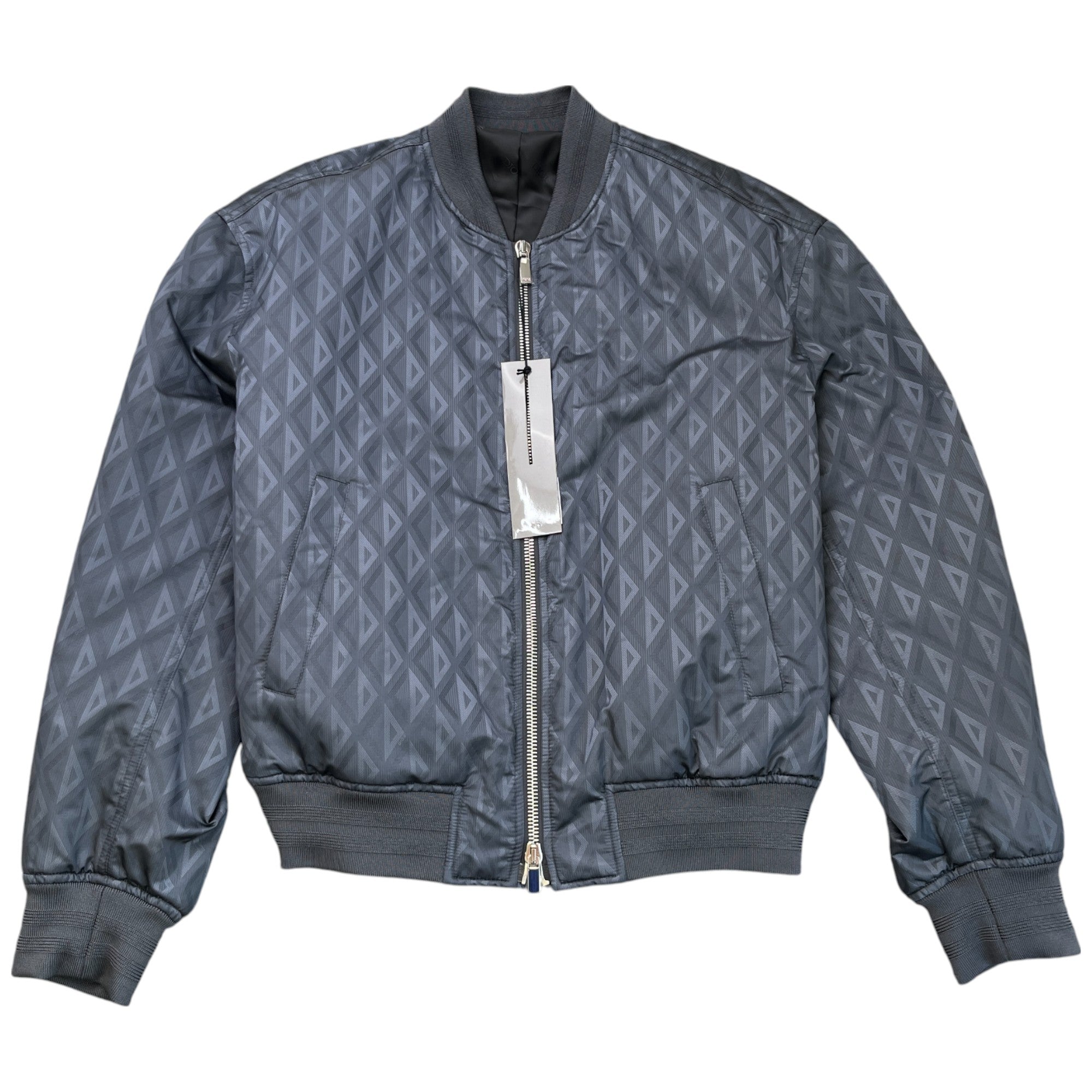 Men's Cd Diamond Bomber Jacket Grey Size IT 54 / XXL