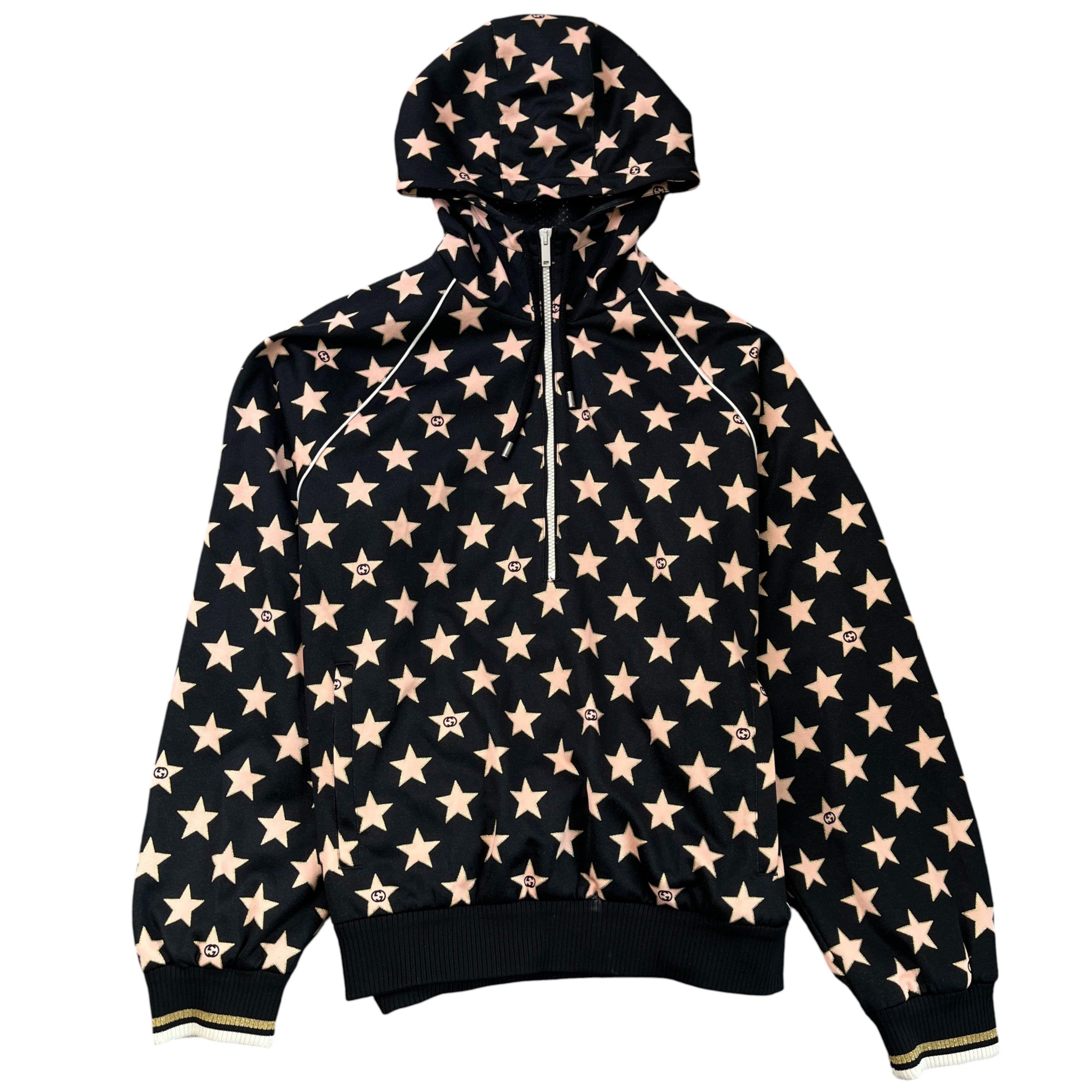 Men's Star Monogram Hoodie Black Size S