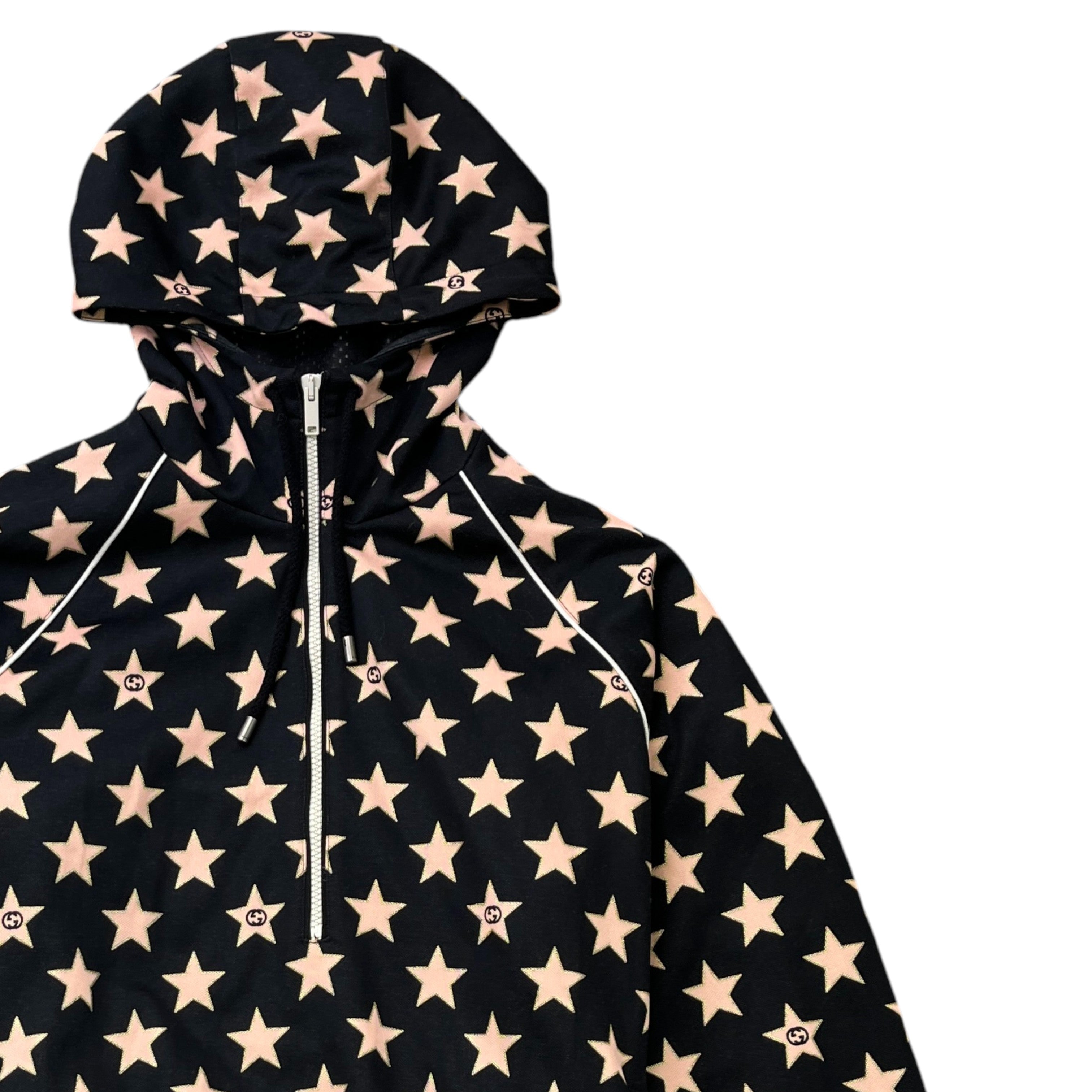 Men's Star Monogram Hoodie Black Size S