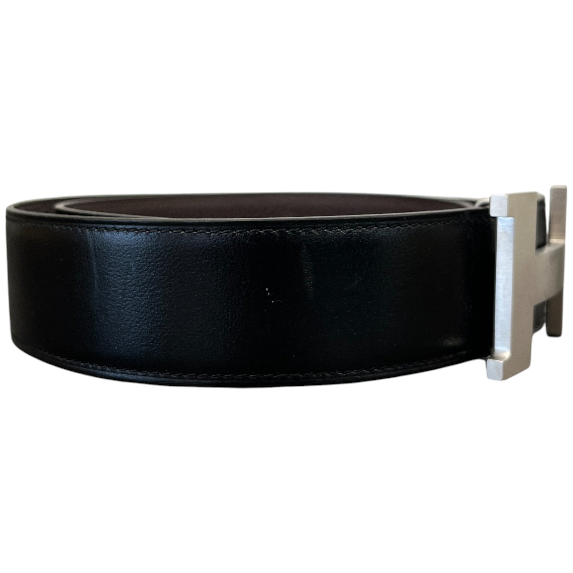 Men's H Logo Reversible Belt Black Size Waist 30"
