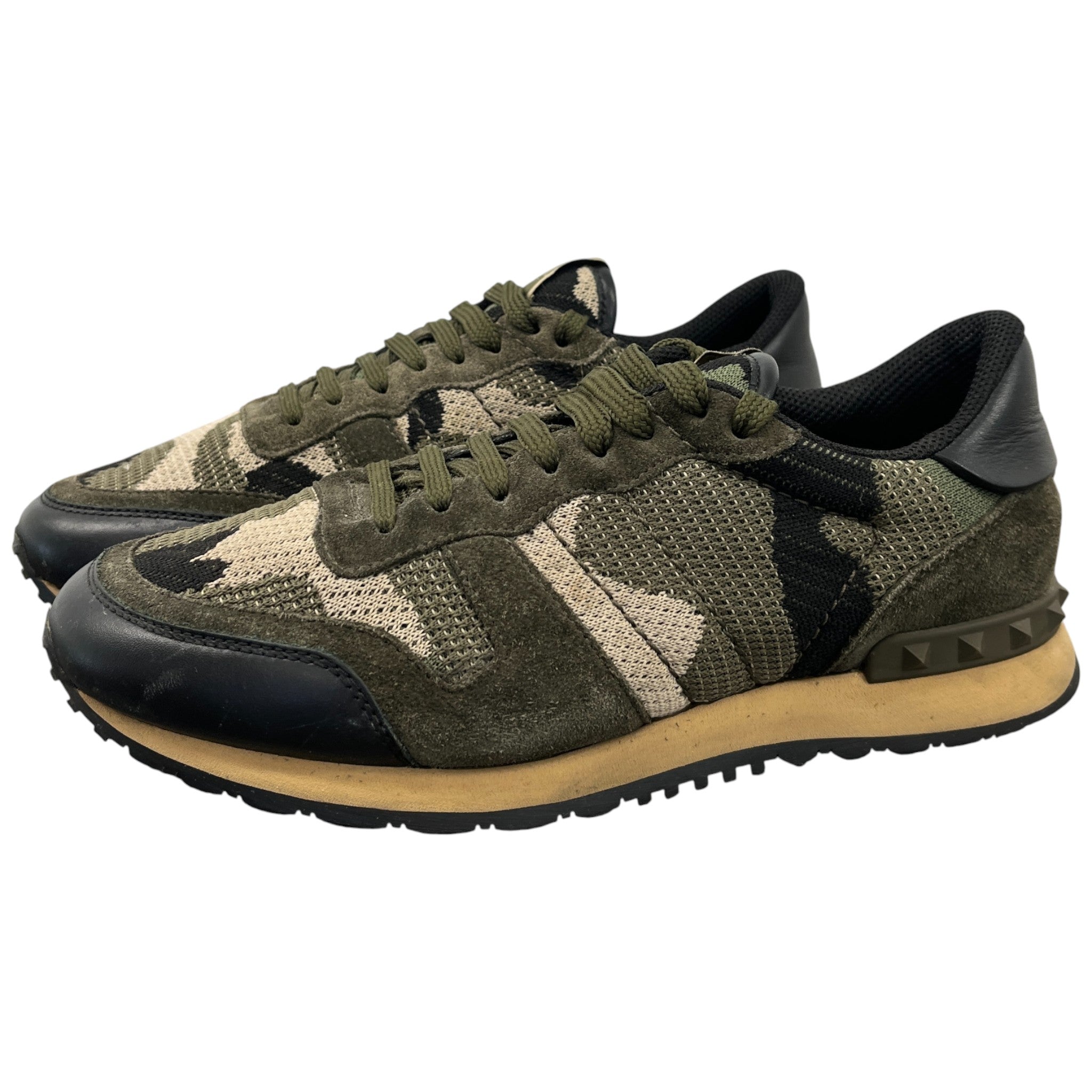 Men's Rockrunner Camouflage Low Trainers Khaki Size EU 39.5 / UK 5.5