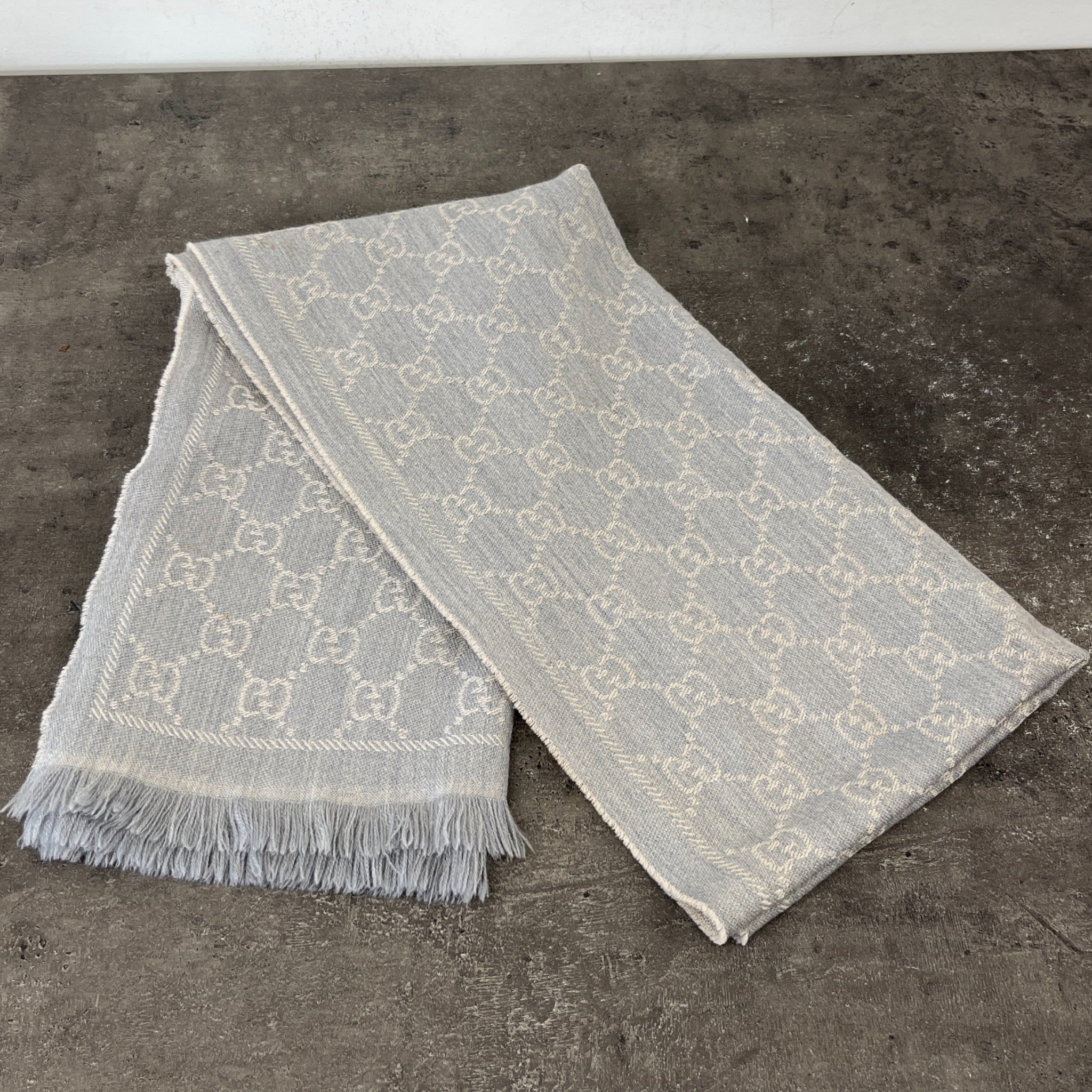 Women's Gg Monogram Scarf Blue