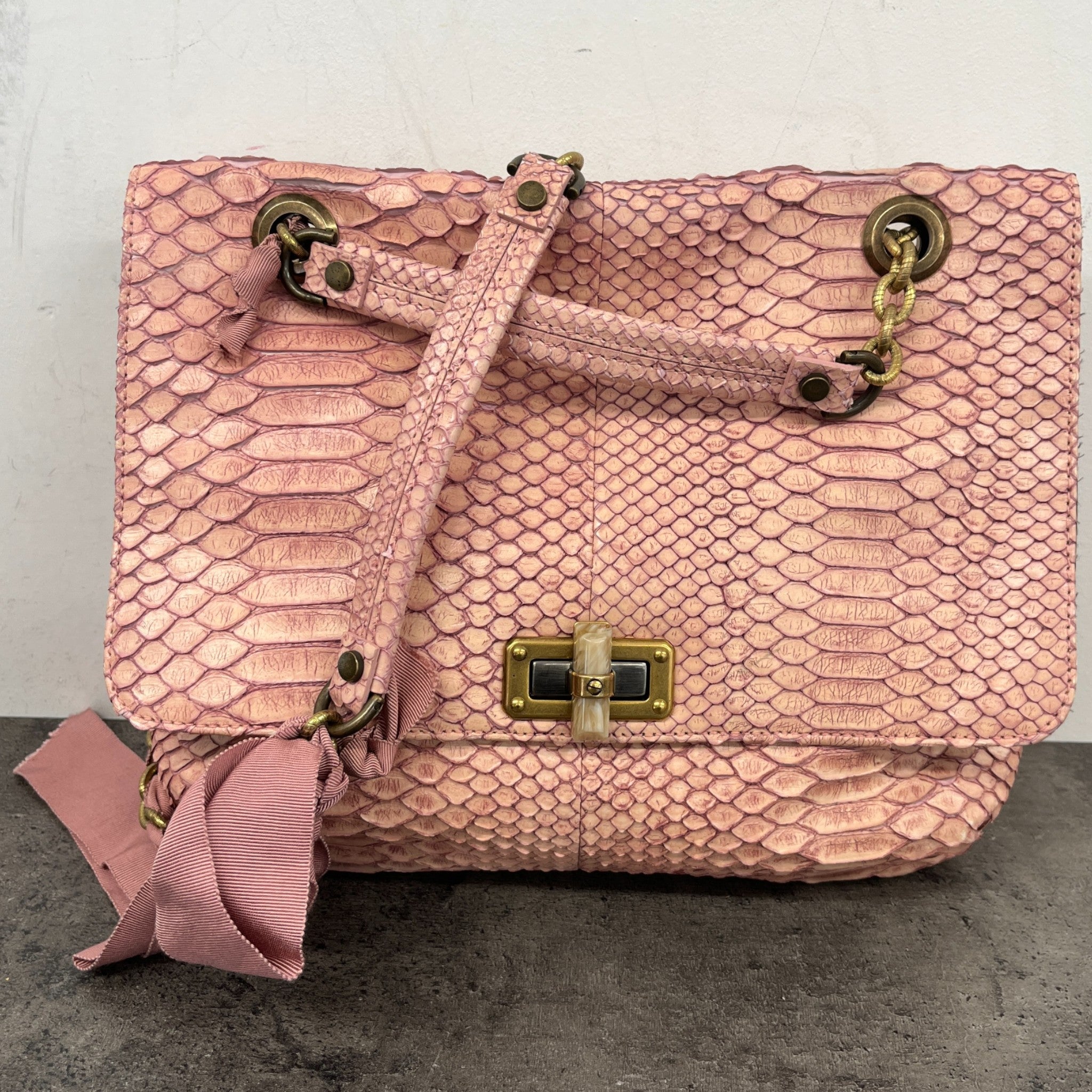 Women's Happy Python Bag Pink