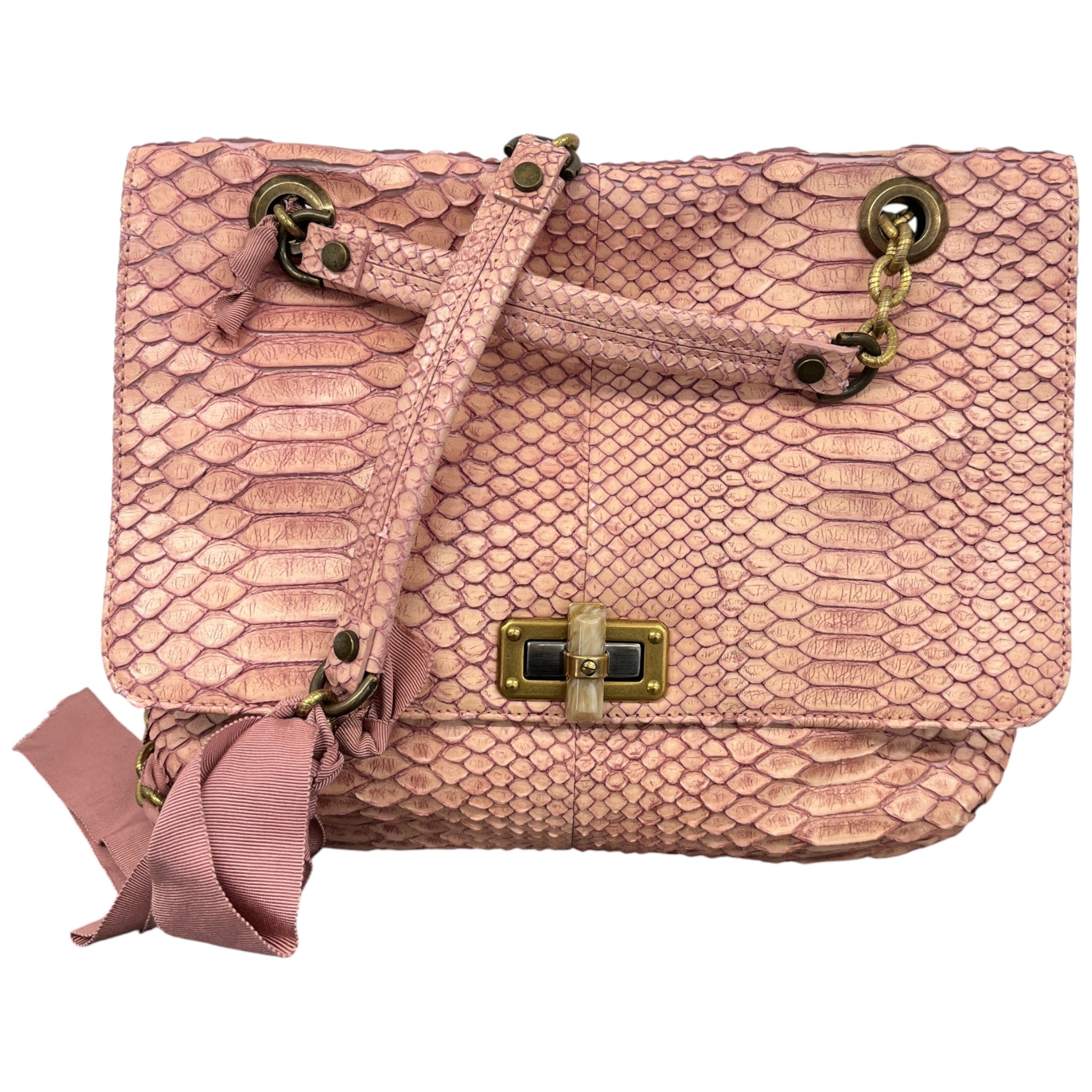 Women's Happy Python Bag Pink