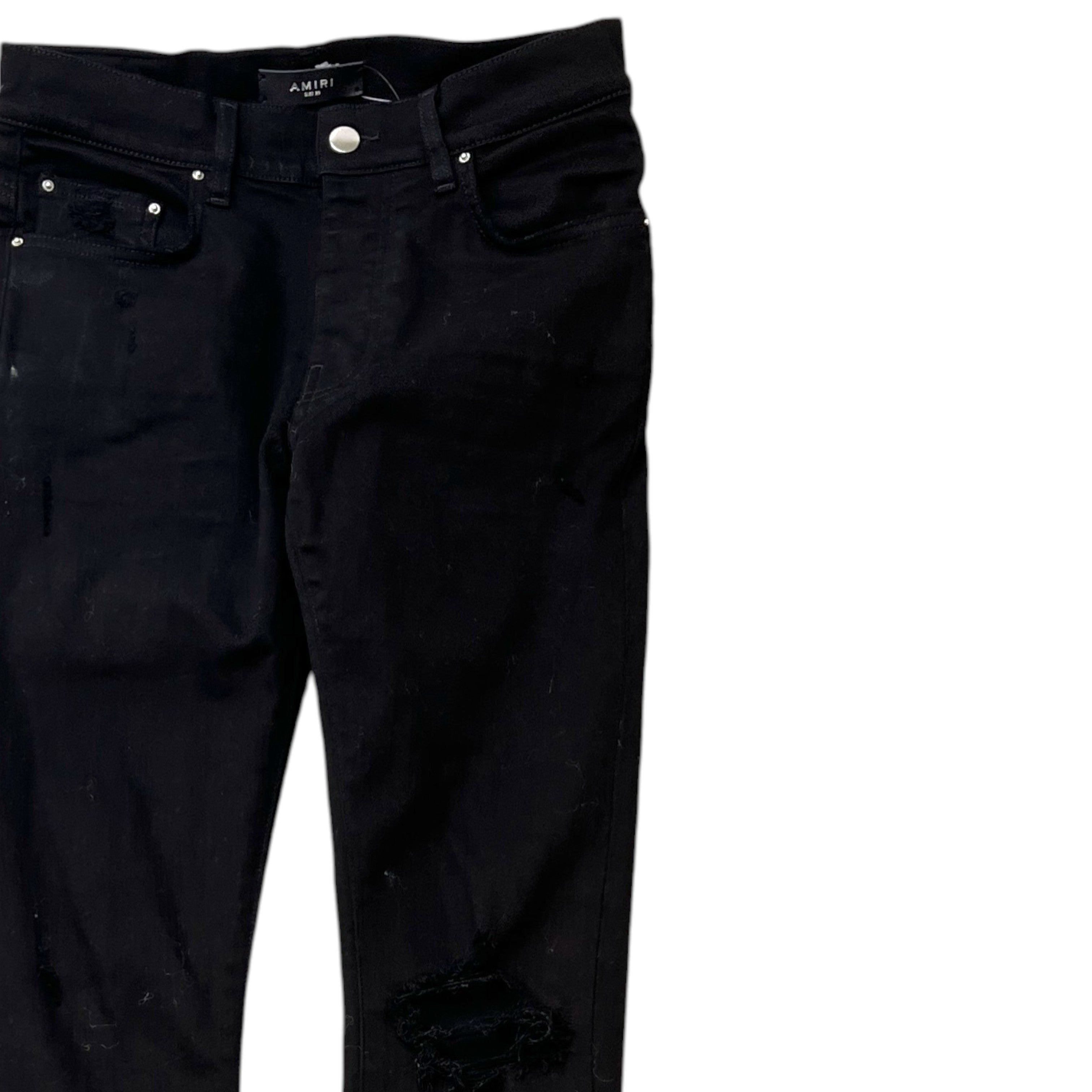 Men's Distressed Jeans Black Size Waist 29"