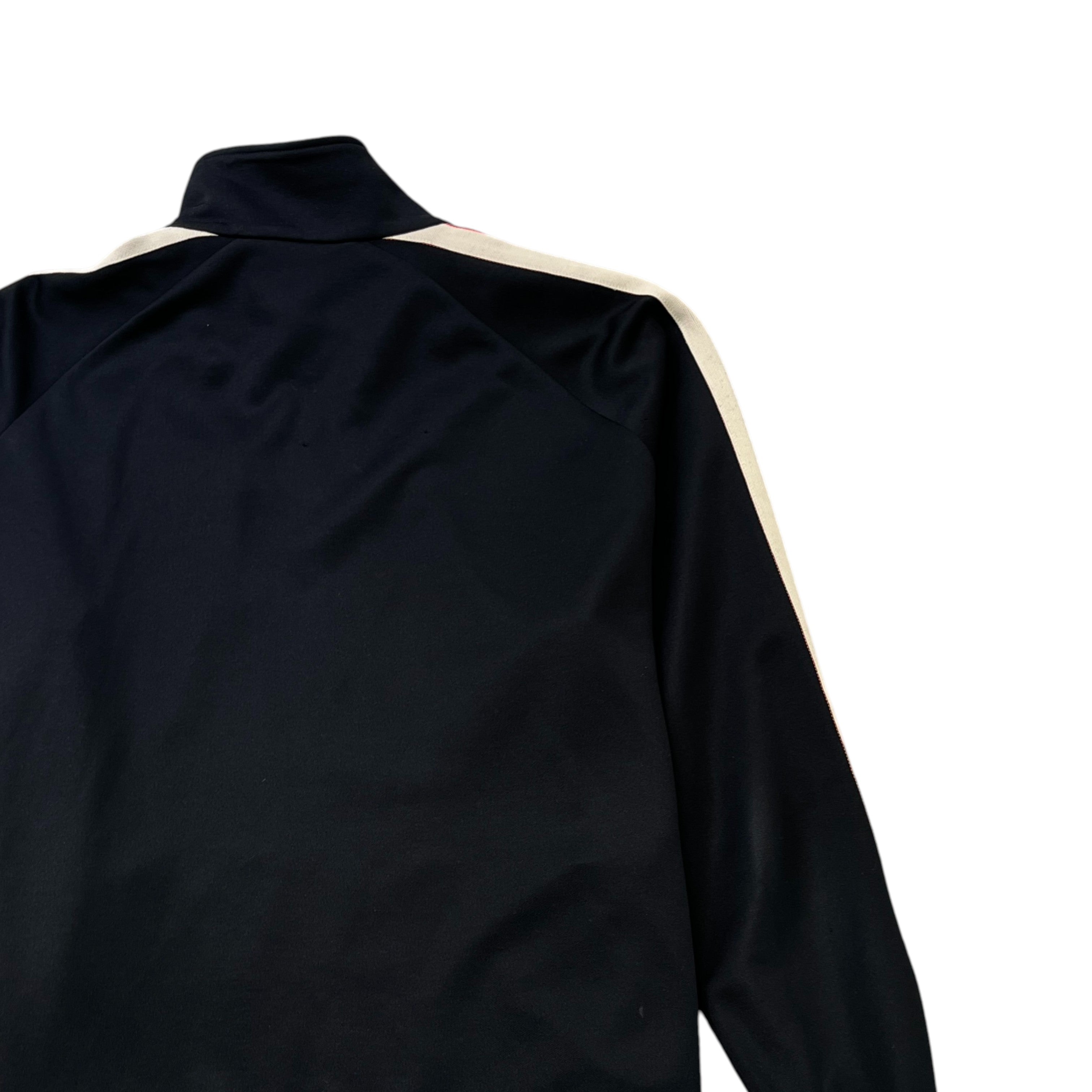 Men's Technical Jersey Stripe Track Jacket Black Size XL