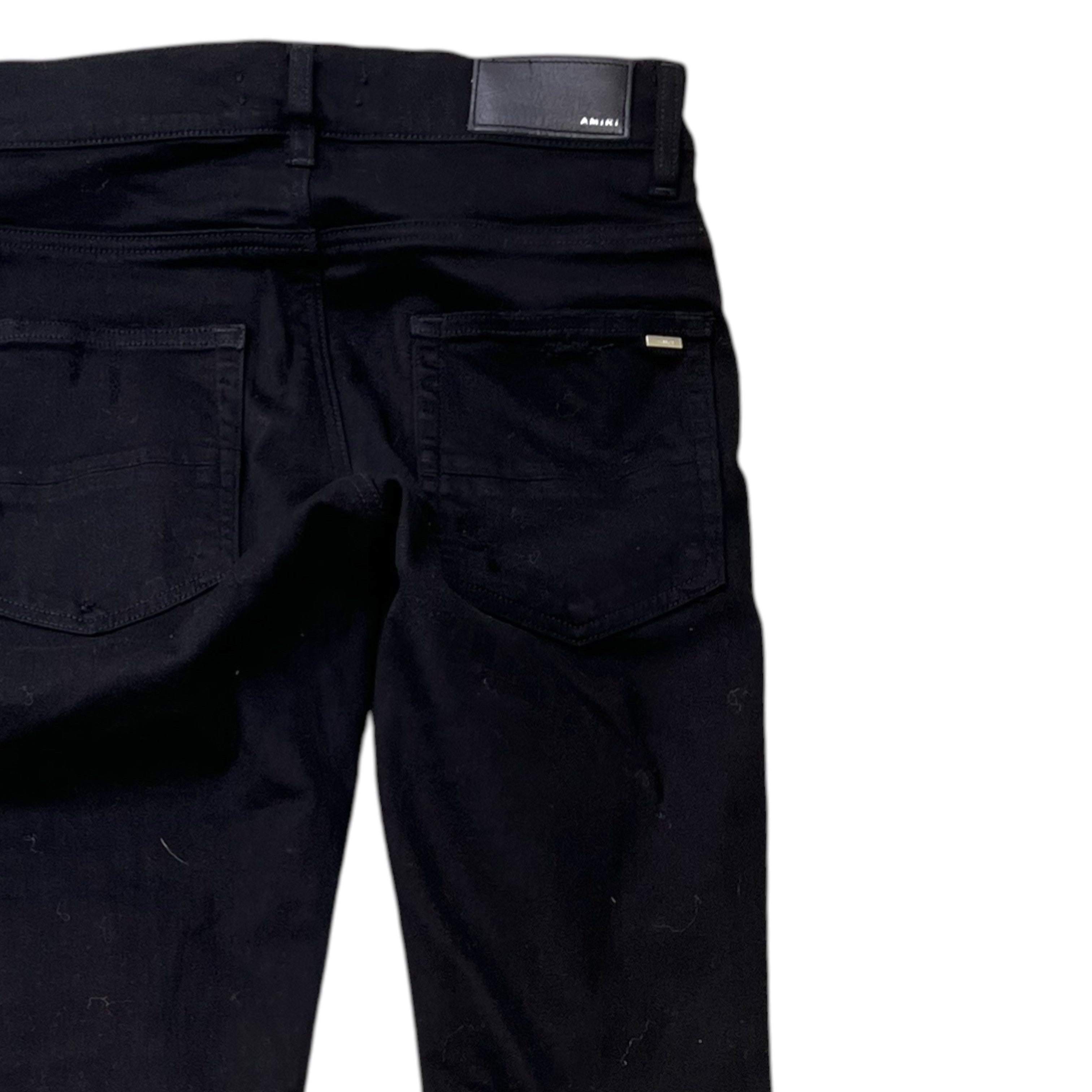 Men's Distressed Jeans Black Size Waist 29"