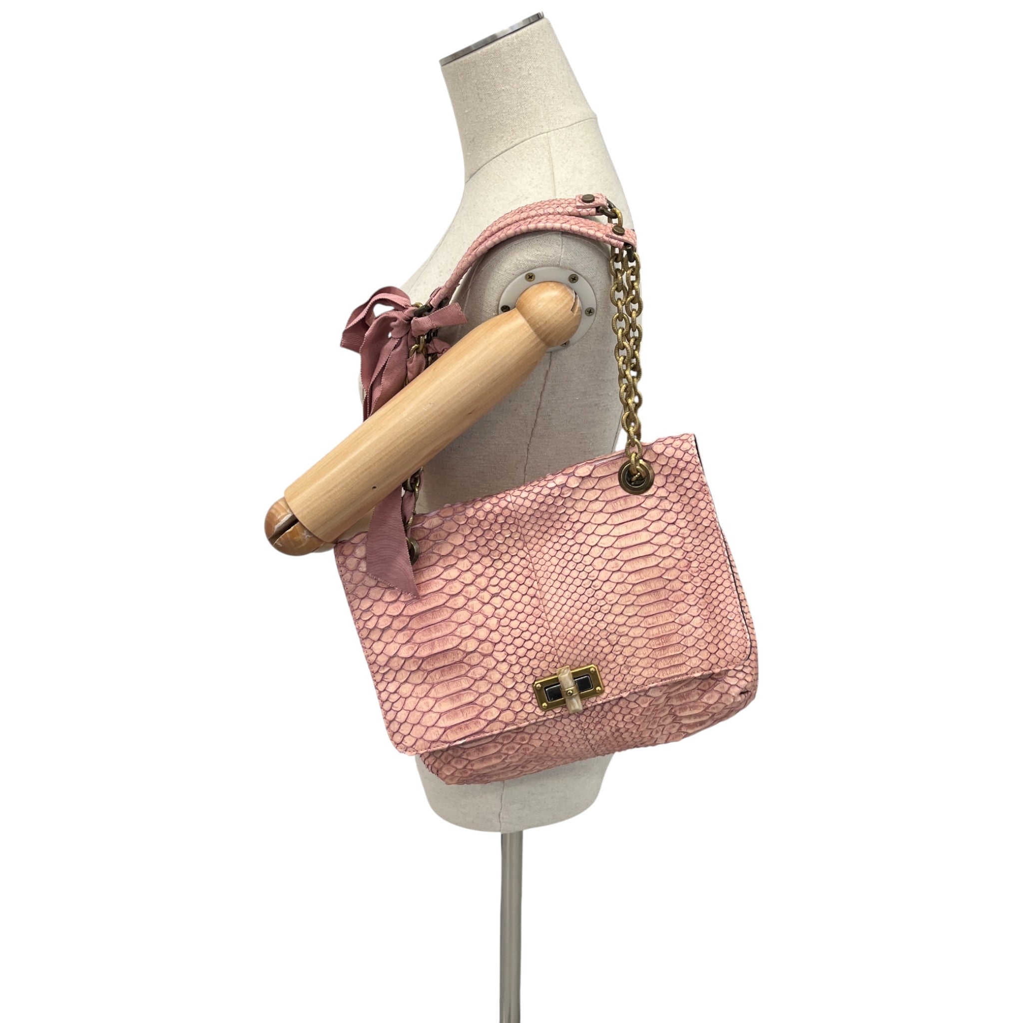 Women's Happy Python Bag Pink