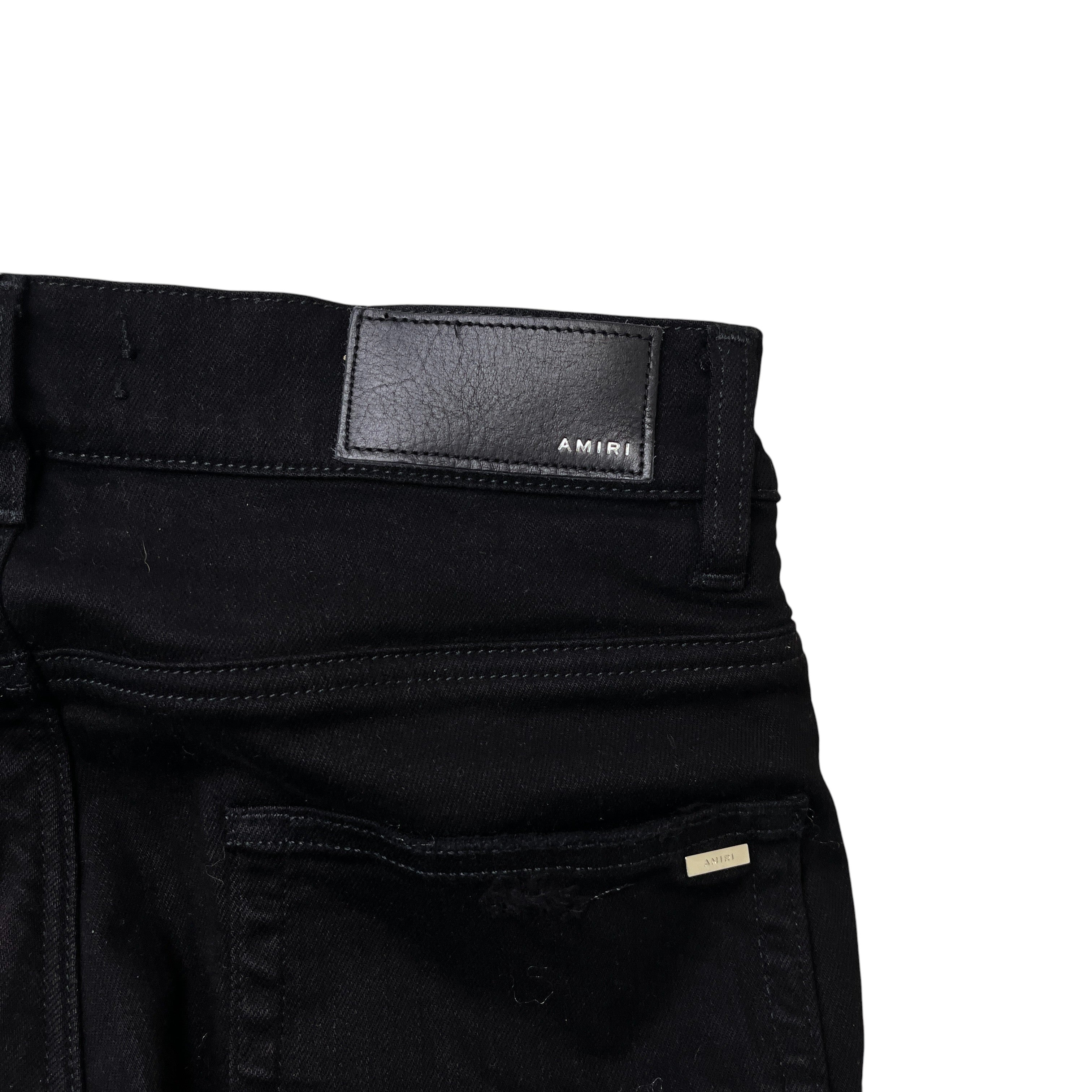 Men's Distressed Jeans Black Size Waist 29"