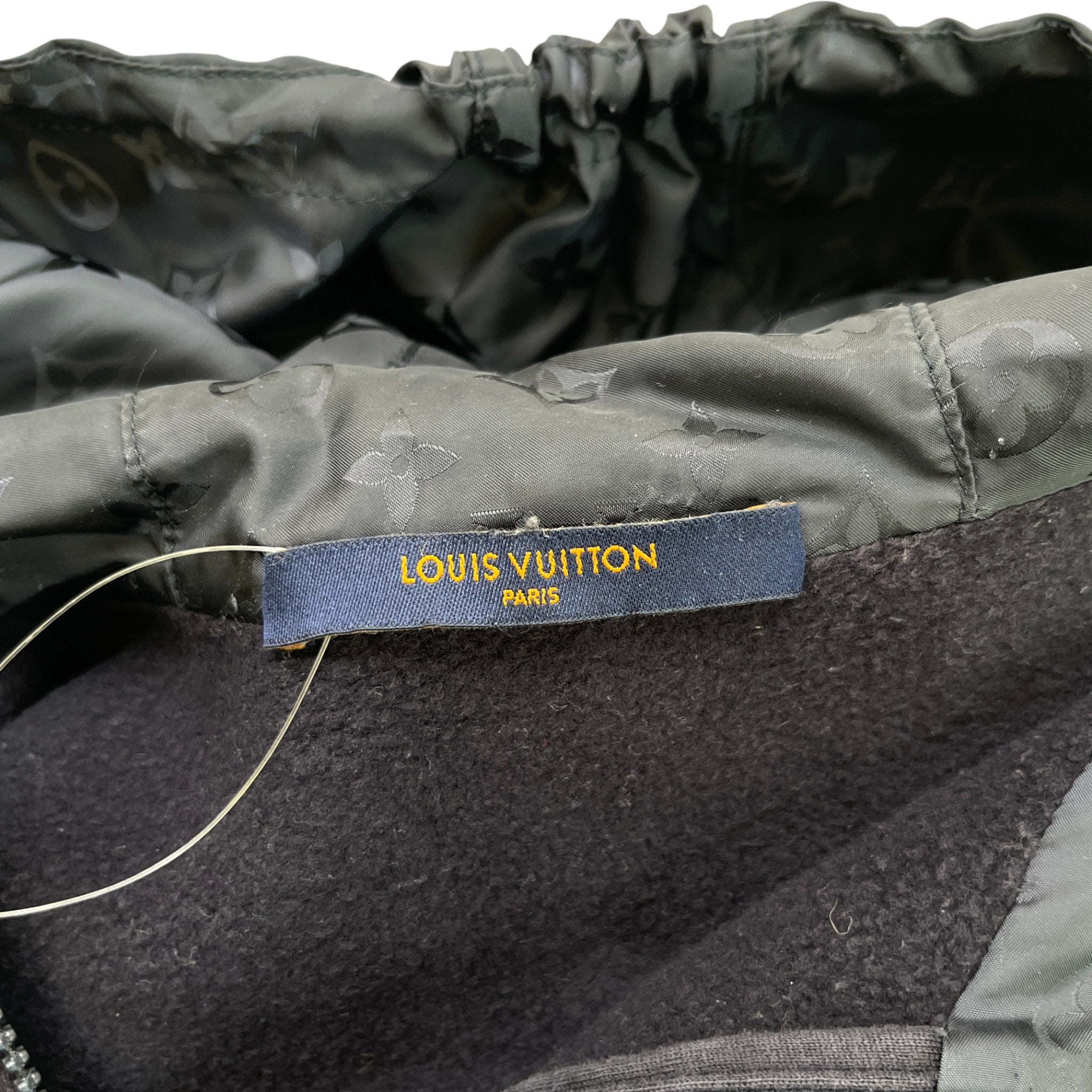 Men's Monogram Zip Up Hoodie Navy Size L