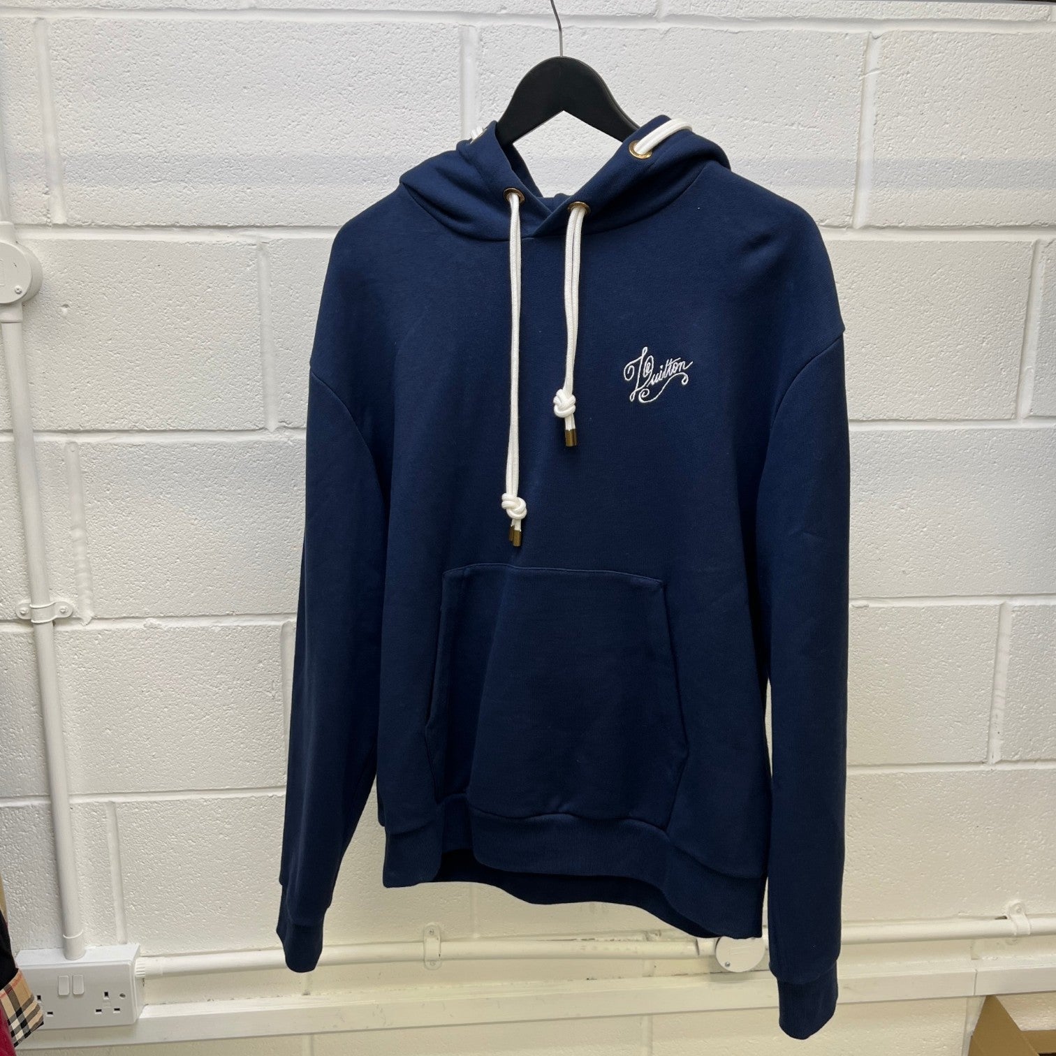 Men's Nautical Ropes Hoodie Navy Size S