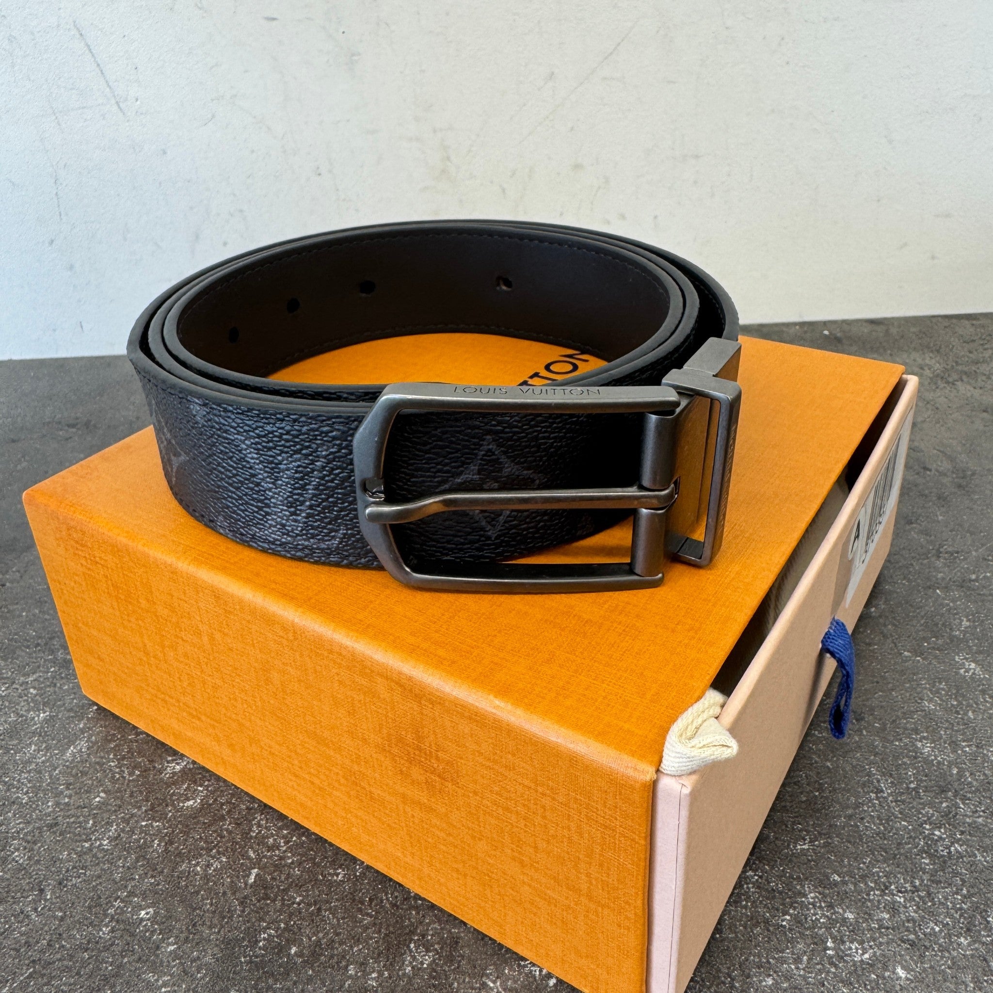 Men's Monogram Eclipse Belt Black Size L