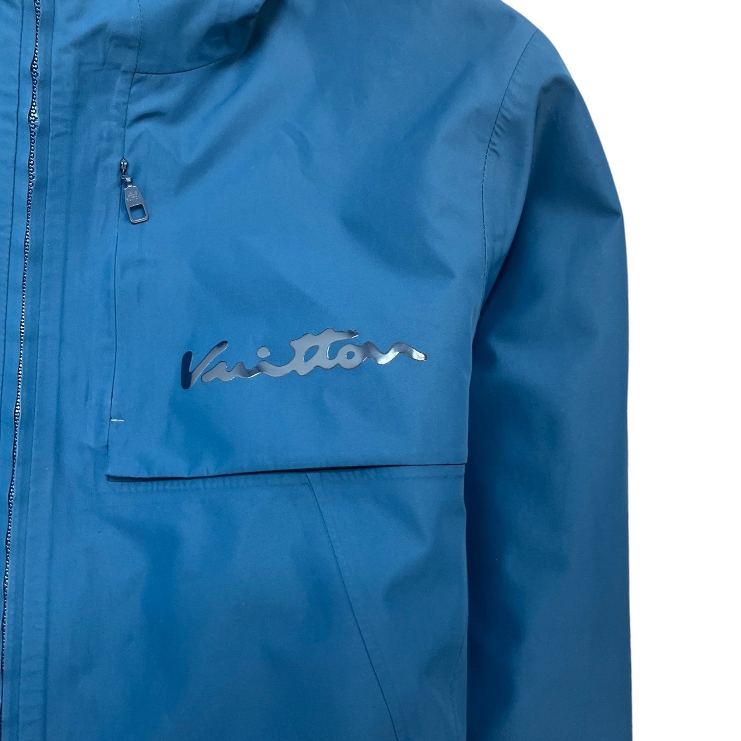 Men's Signature Hooded Parka Jacket Blue Size IT 48 / M