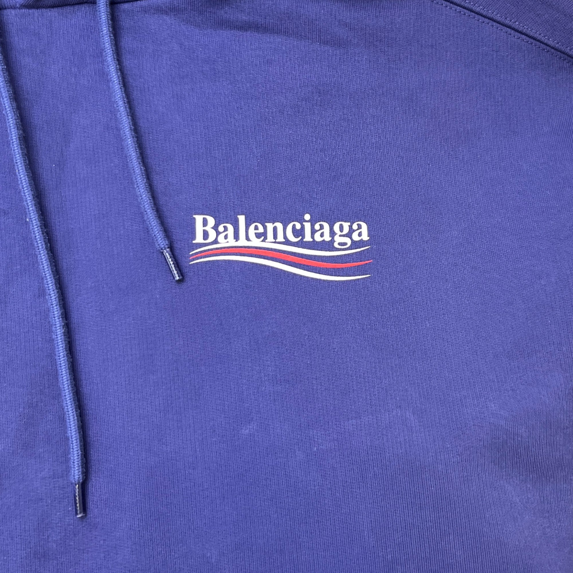Men's Political Logo Hoodie Purple Size M