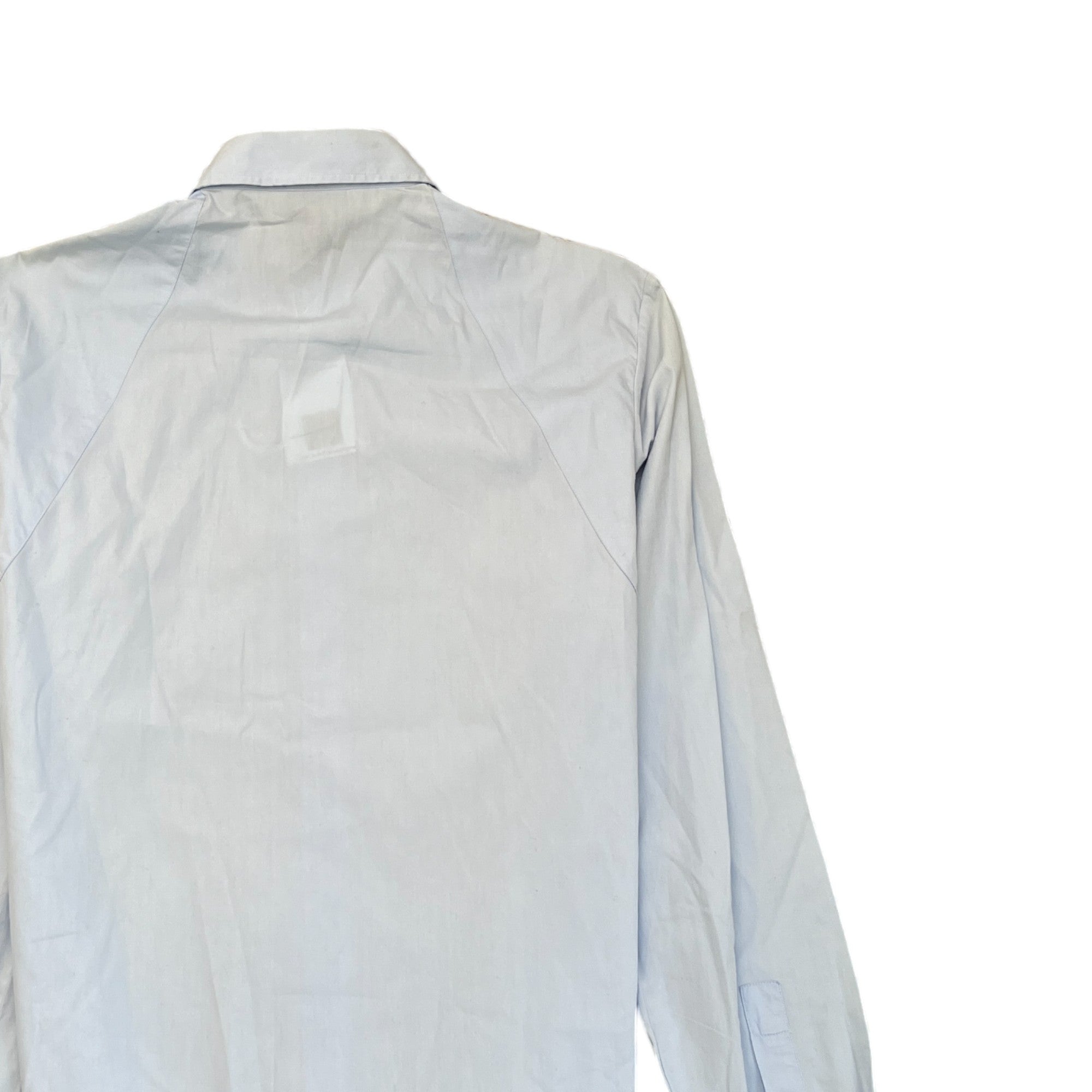 Men's Embroidered Logo Long Sleeve Shirt Blue Size IT 50 / UK L