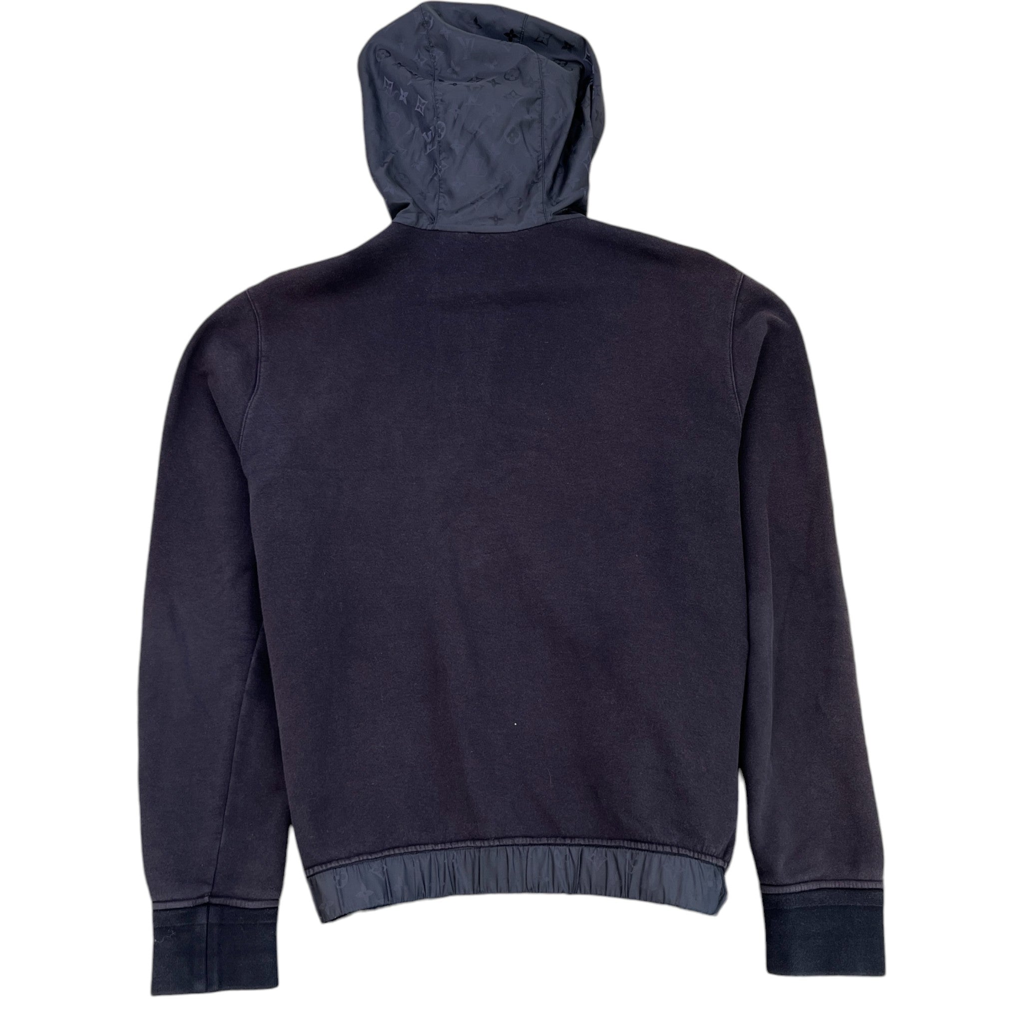 Men's Monogram Zip Up Hoodie Navy Size L