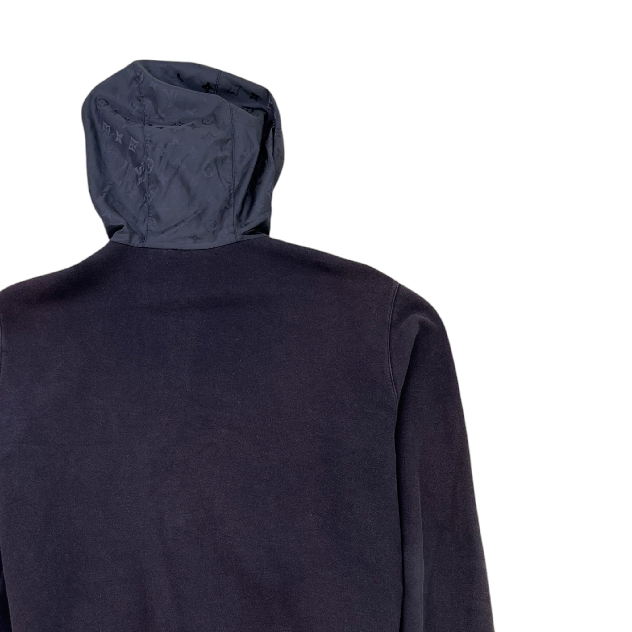 Men's Monogram Zip Up Hoodie Navy Size L