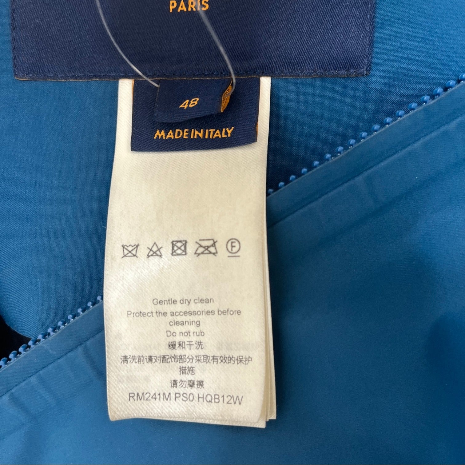 Men's Signature Hooded Parka Jacket Blue Size IT 48 / M
