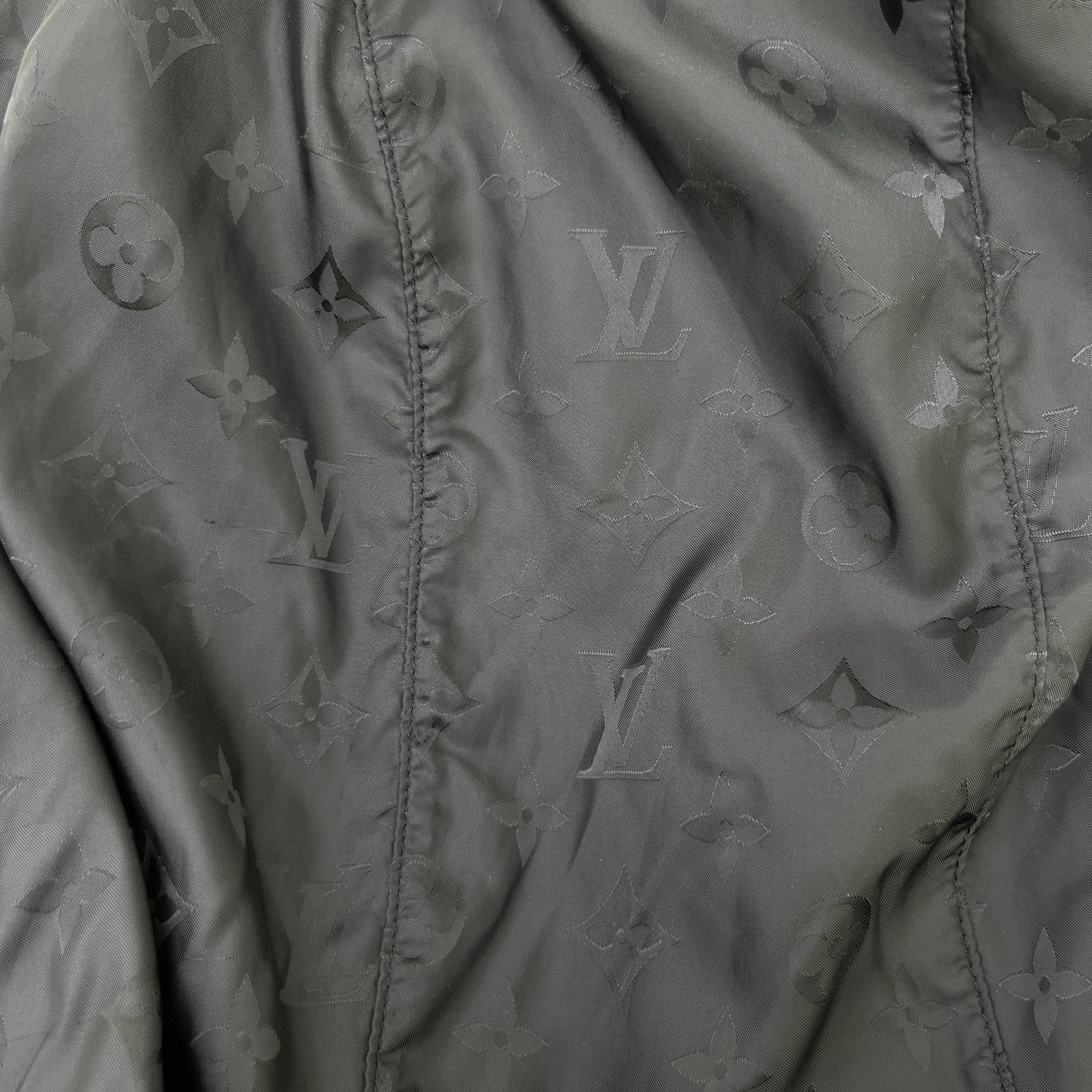 Men's Monogram Zip Up Hoodie Navy Size L