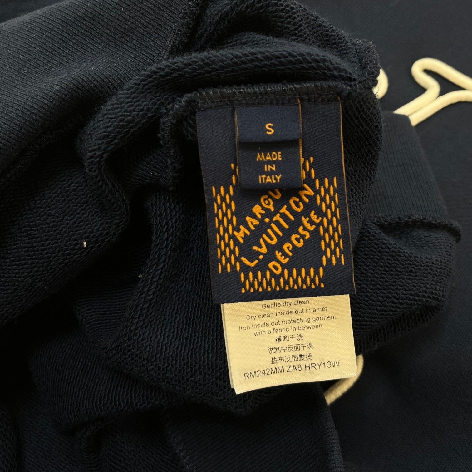 Men's Nautical Ropes Hoodie Navy Size S