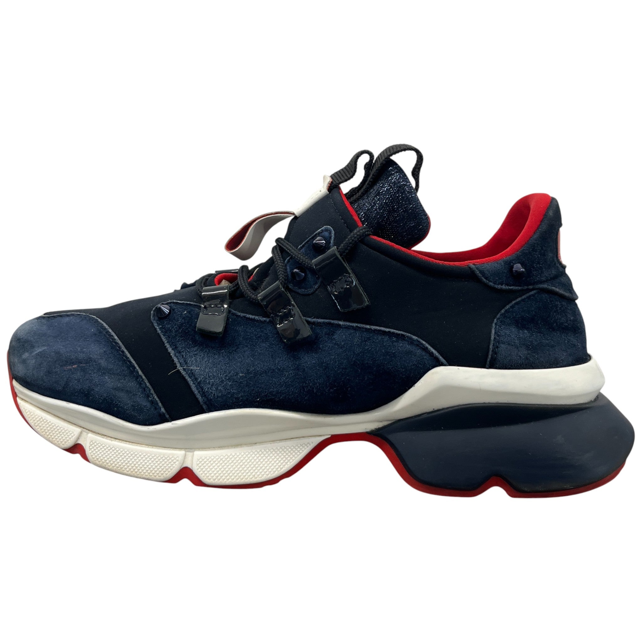 Women's Neoprene Runner Low Trainers Navy Size EU 38 / UK 5