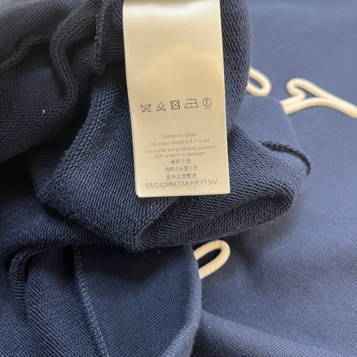 Men's Nautical Ropes Hoodie Navy Size S
