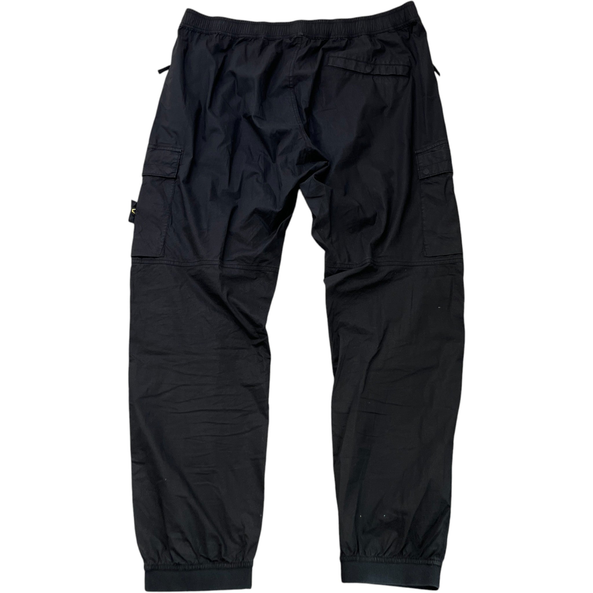 Men's Applique Logo Cargos Black Size Waist 38"