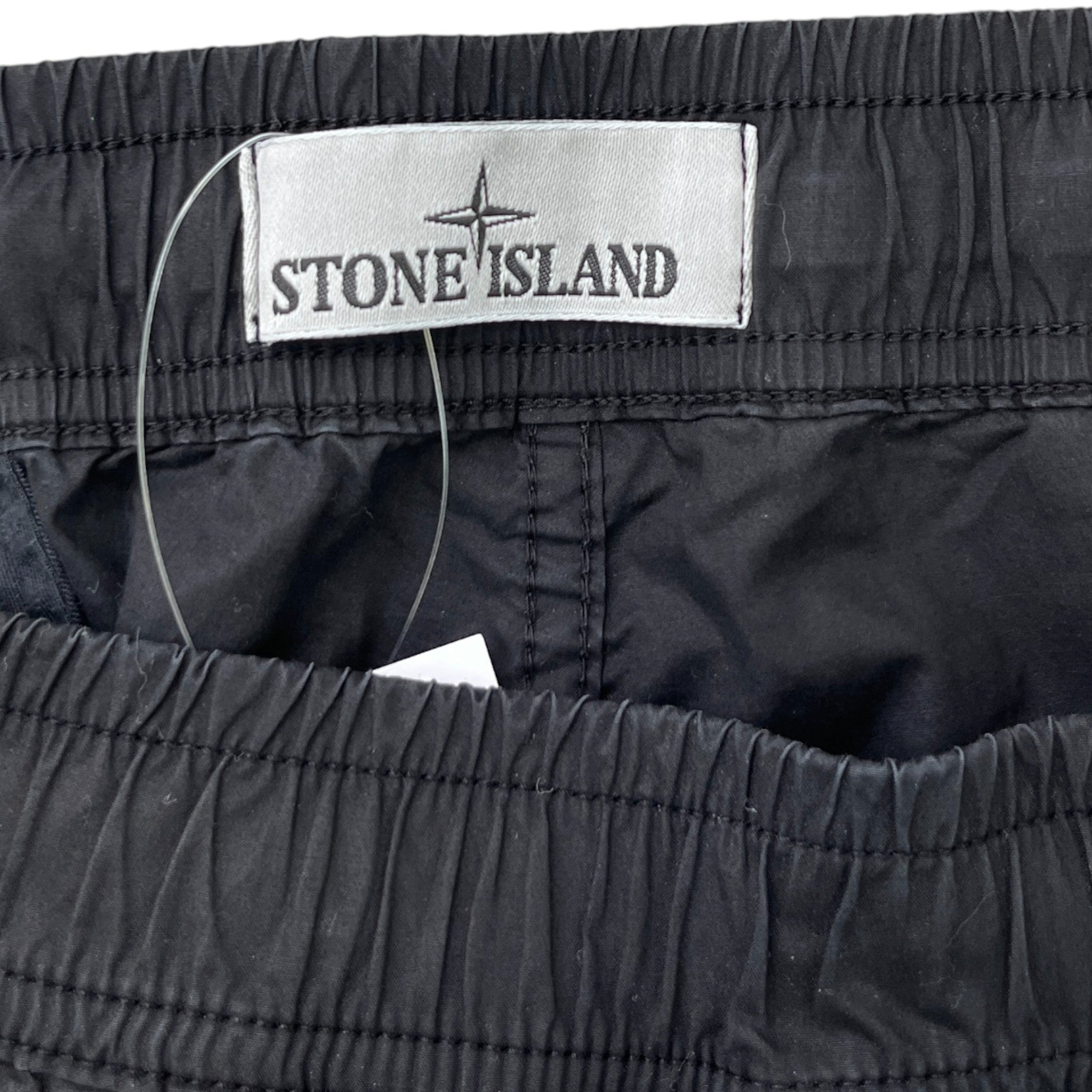 Men's Applique Logo Cargos Black Size Waist 38"