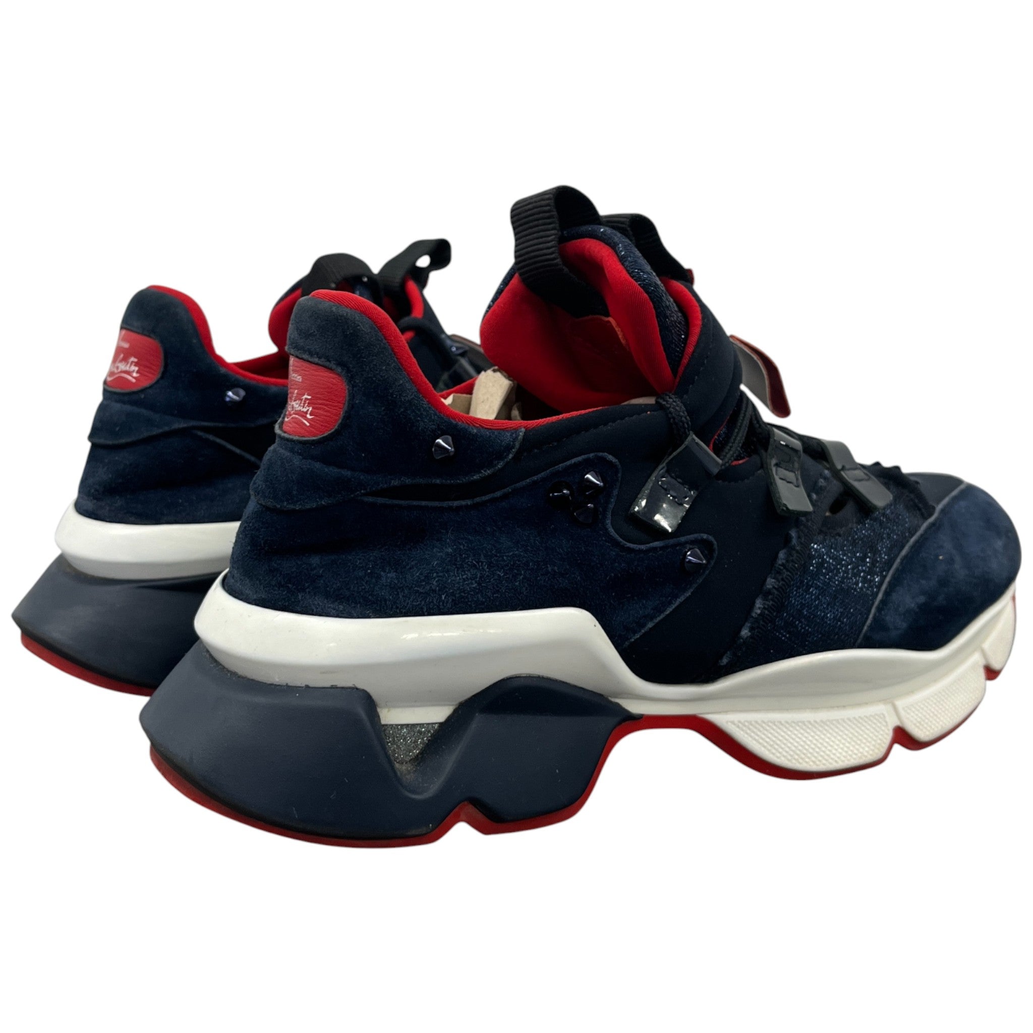 Women's Neoprene Runner Low Trainers Navy Size EU 38 / UK 5