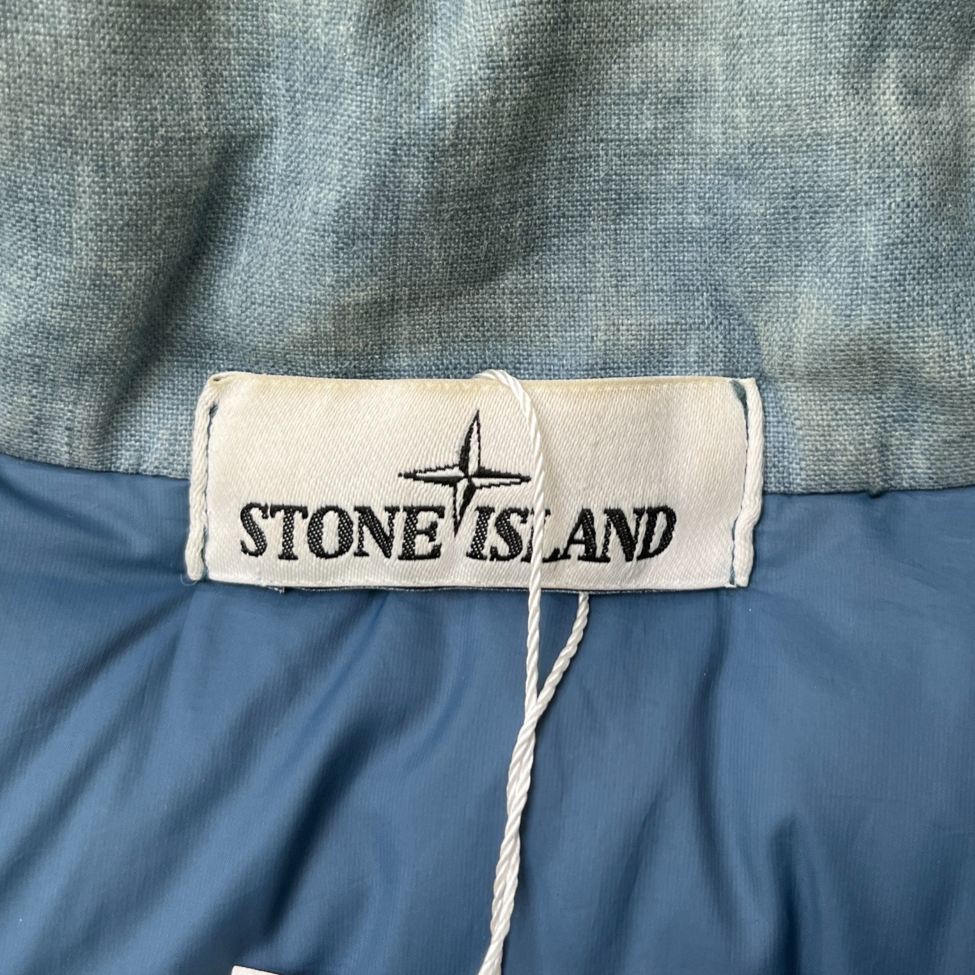 Men's Lino Resinato Down-Tc Gilet Blue Size M