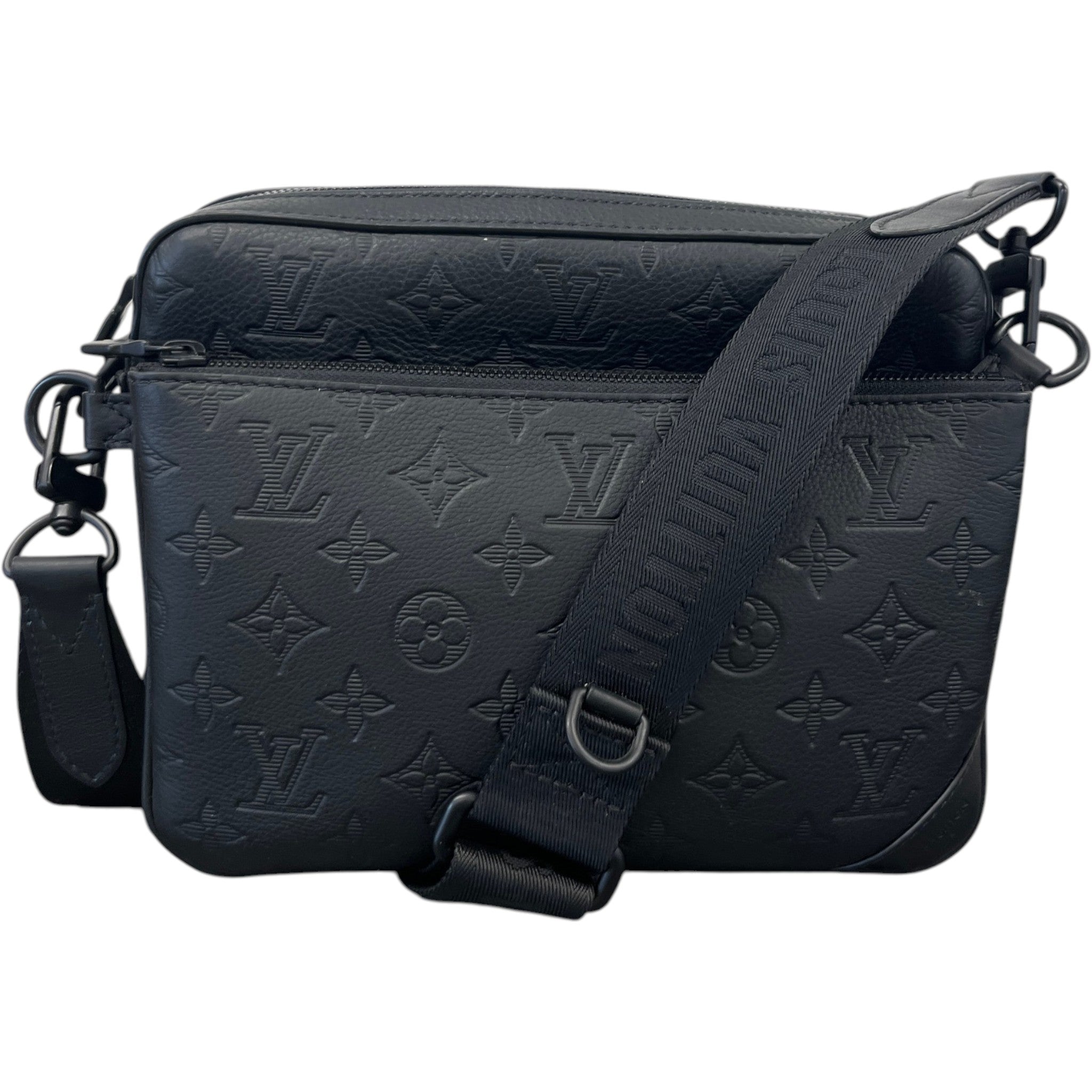 Men's Monogram Shadow Trio Messenger Bag Black