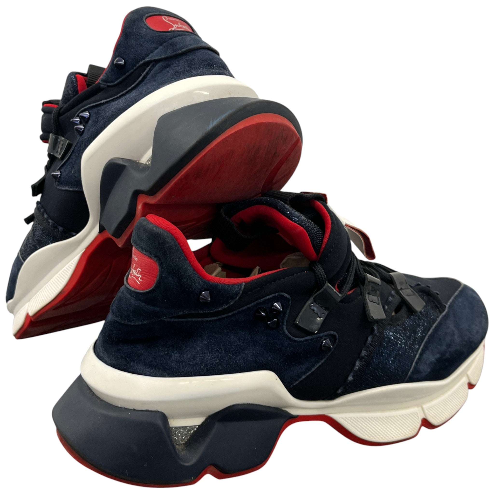 Women's Neoprene Runner Low Trainers Navy Size EU 38 / UK 5