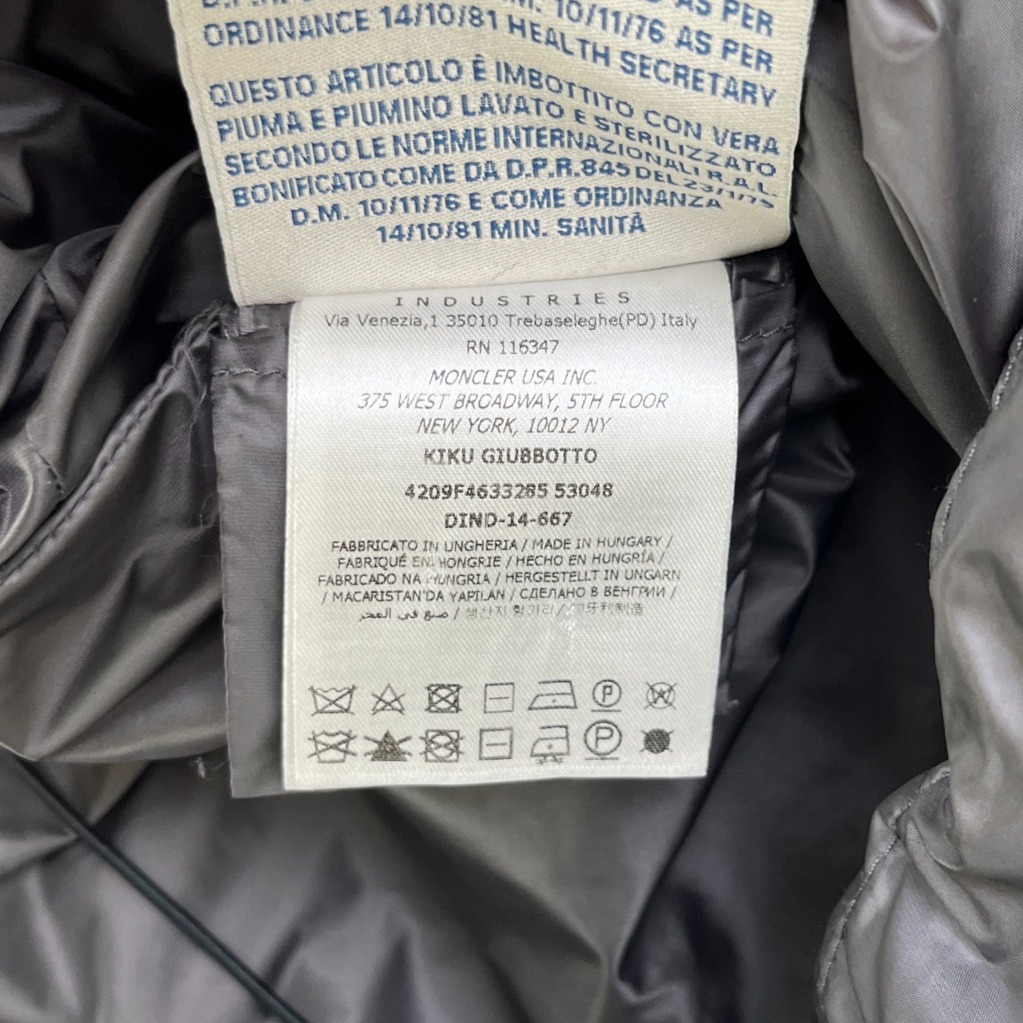 Women's Kiku Down Jacket Black Size 3 / UK 14