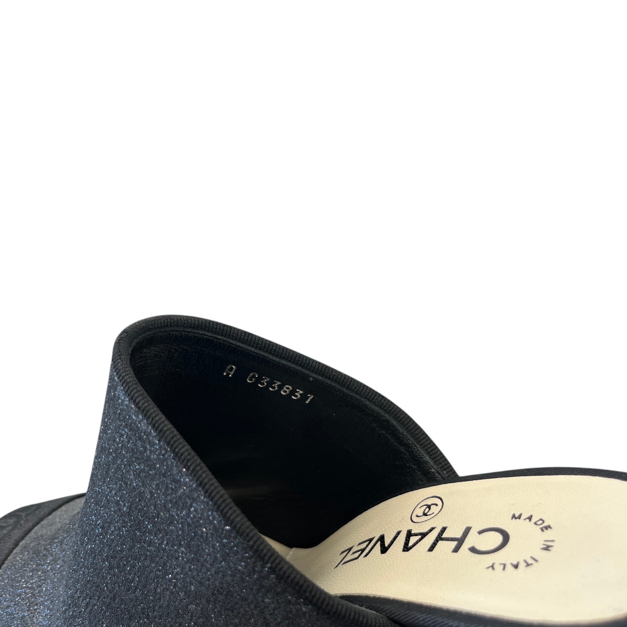 Women's Glitter Cap-Toe Heels Black Size EU 36.5 / UK 3.5