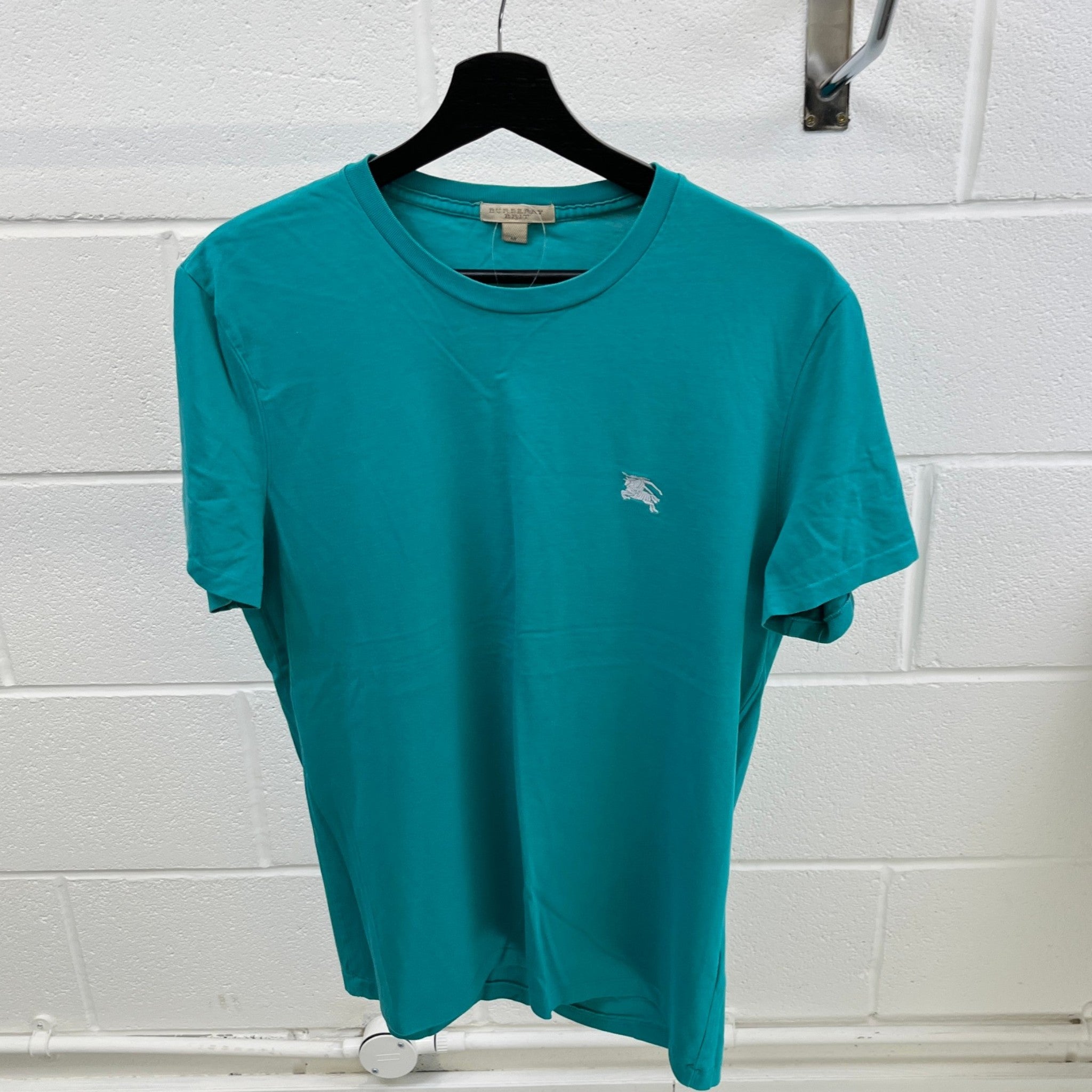 Men's Embroidered Logo T-Shirt Blue Size M