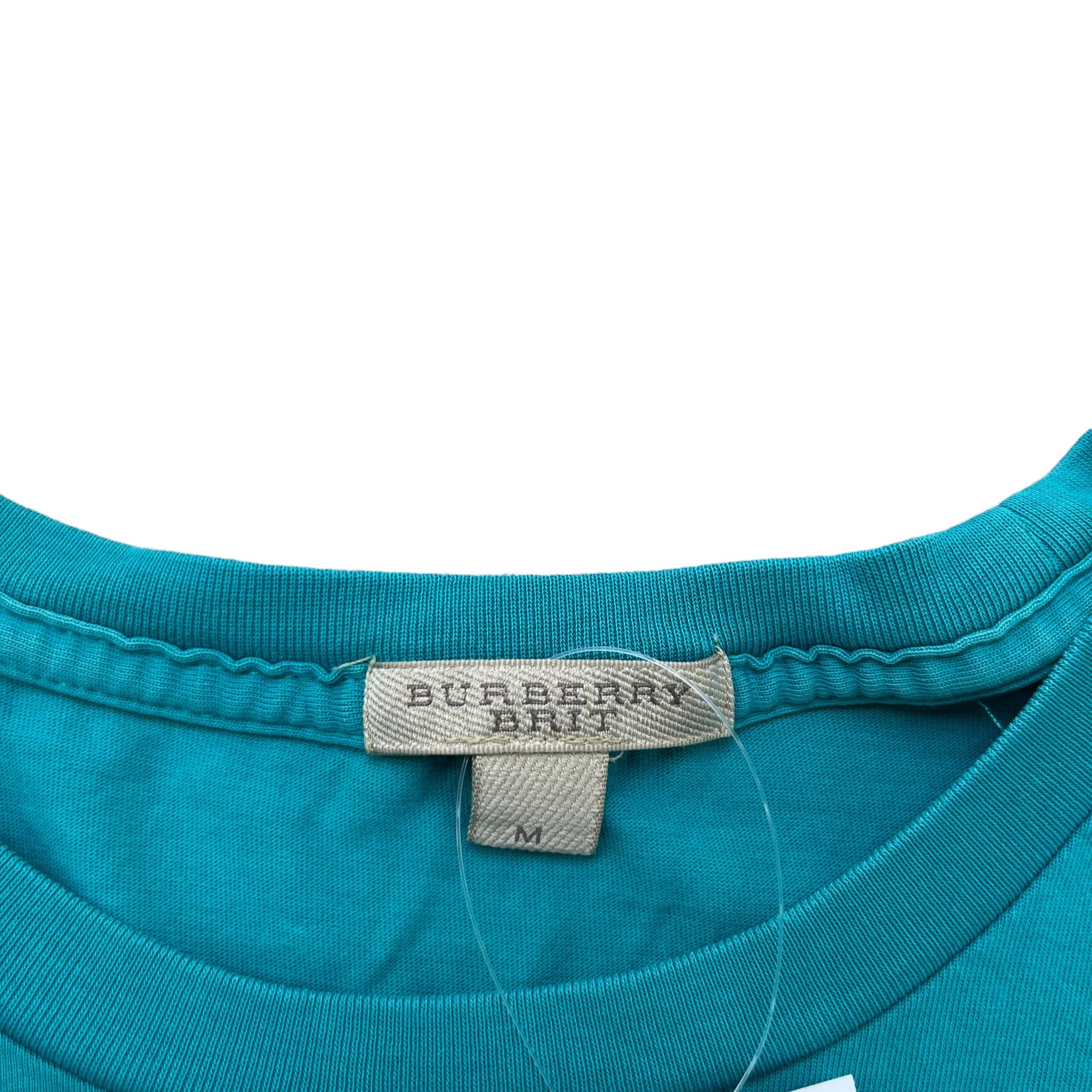 Men's Embroidered Logo T-Shirt Blue Size M