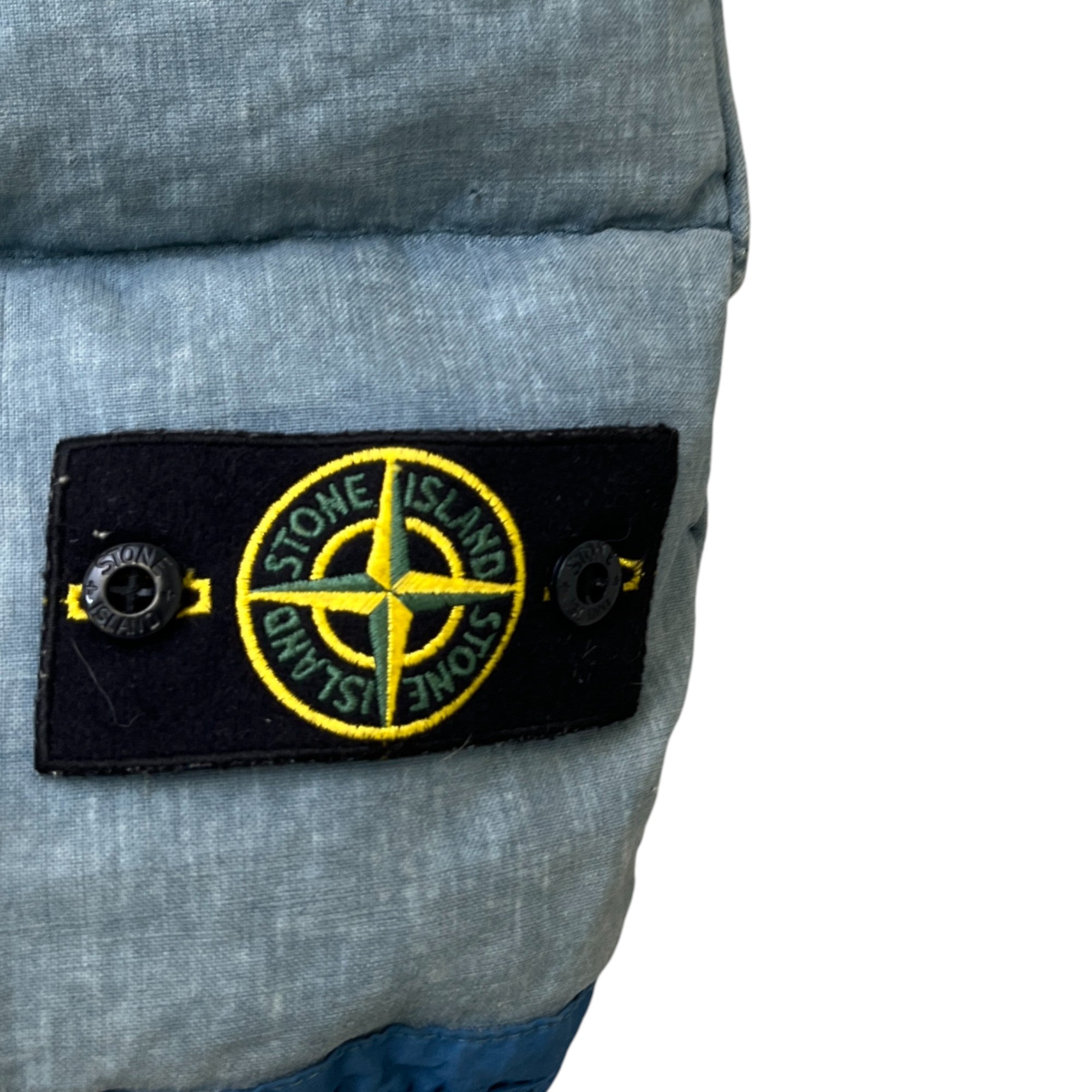 Men's Lino Resinato Down-Tc Gilet Blue Size M