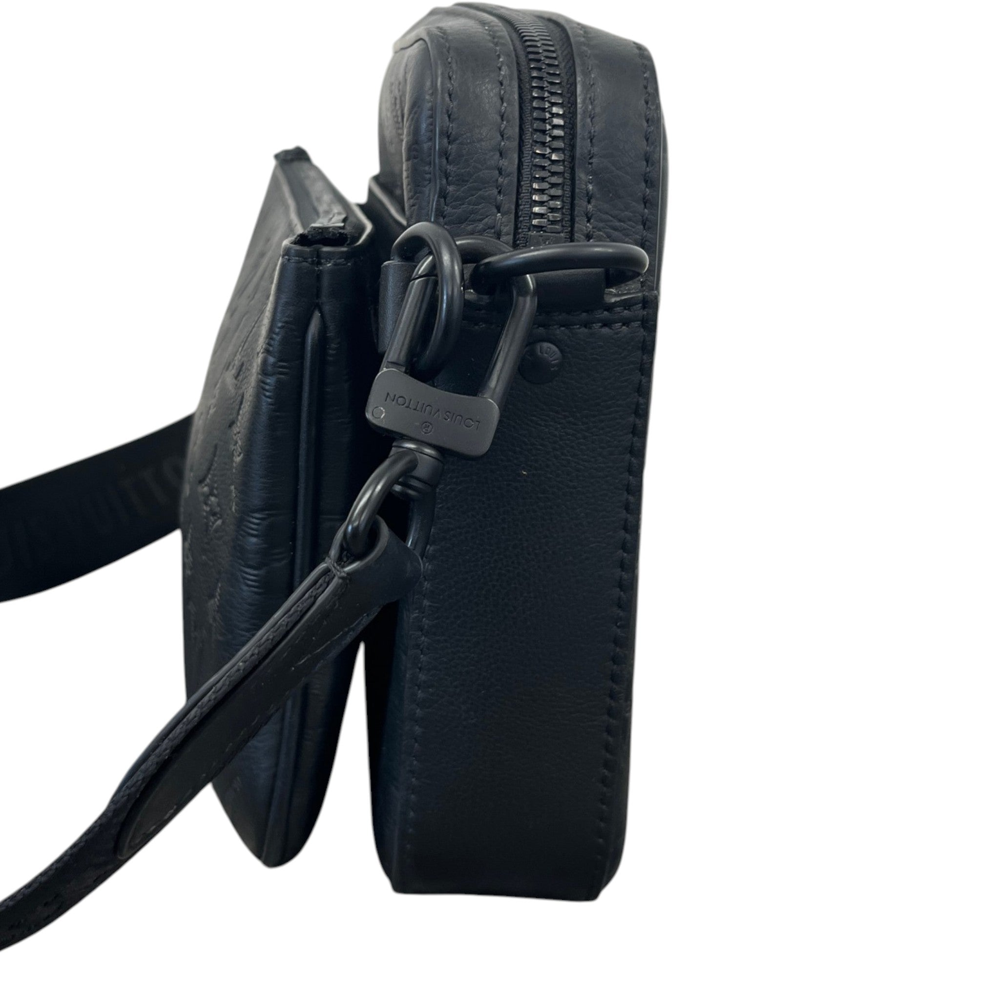 Men's Monogram Shadow Trio Messenger Bag Black