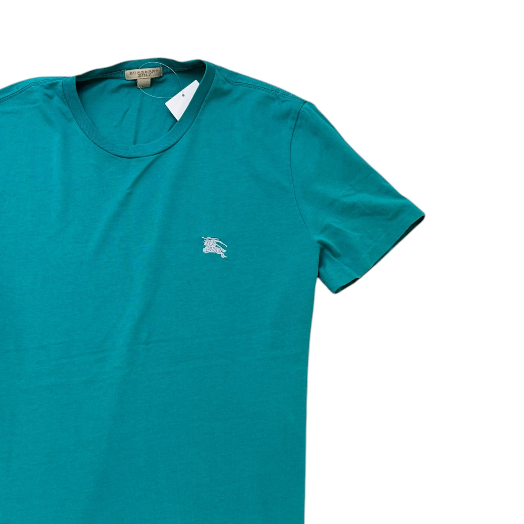 Men's Embroidered Logo T-Shirt Blue Size M