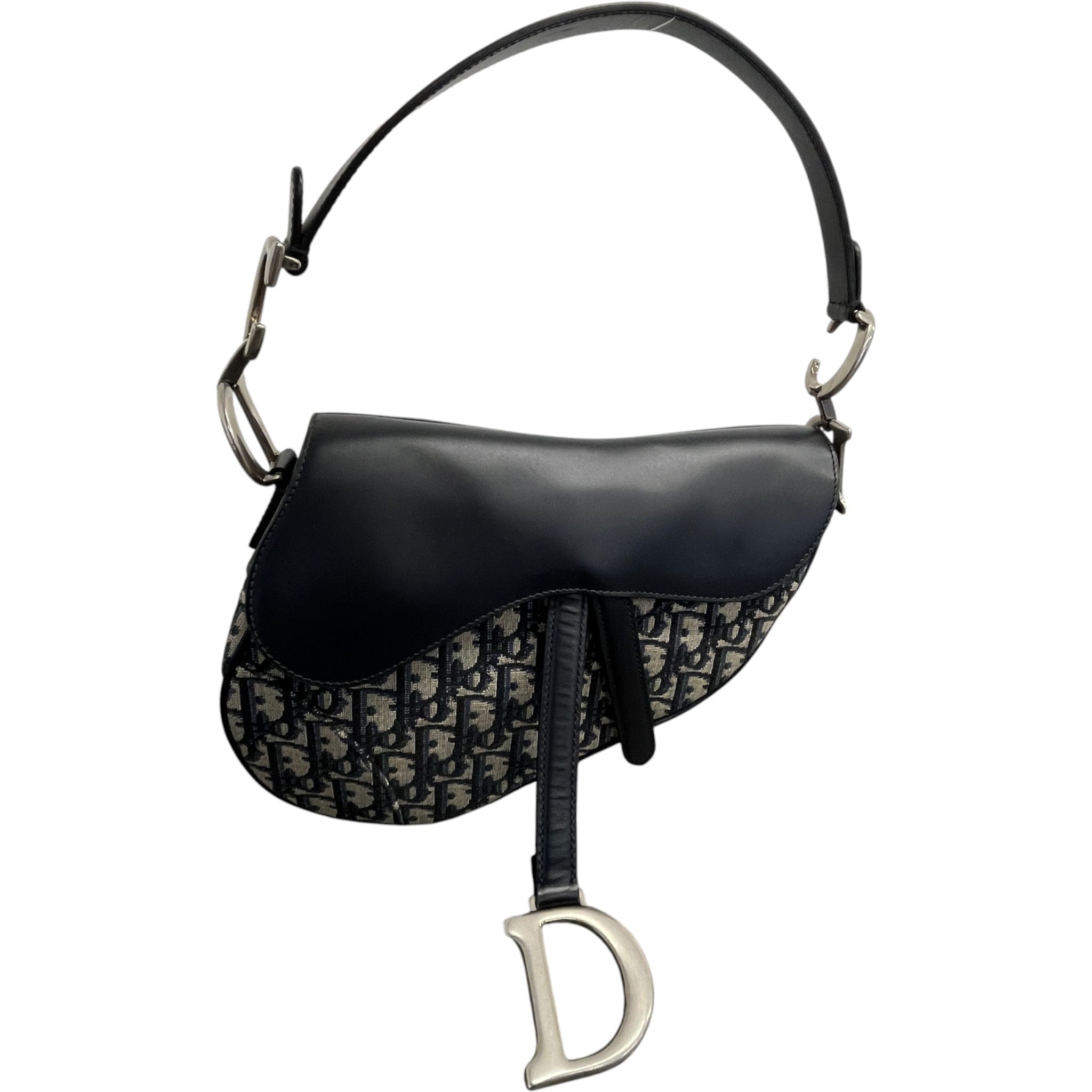 Women's Oblique Saddle Medium Bag Navy