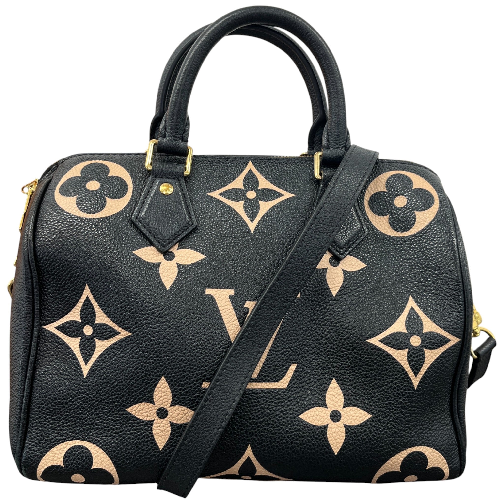 Women's Speedy Bandoulière 25 Empreinte Leather Bag Black