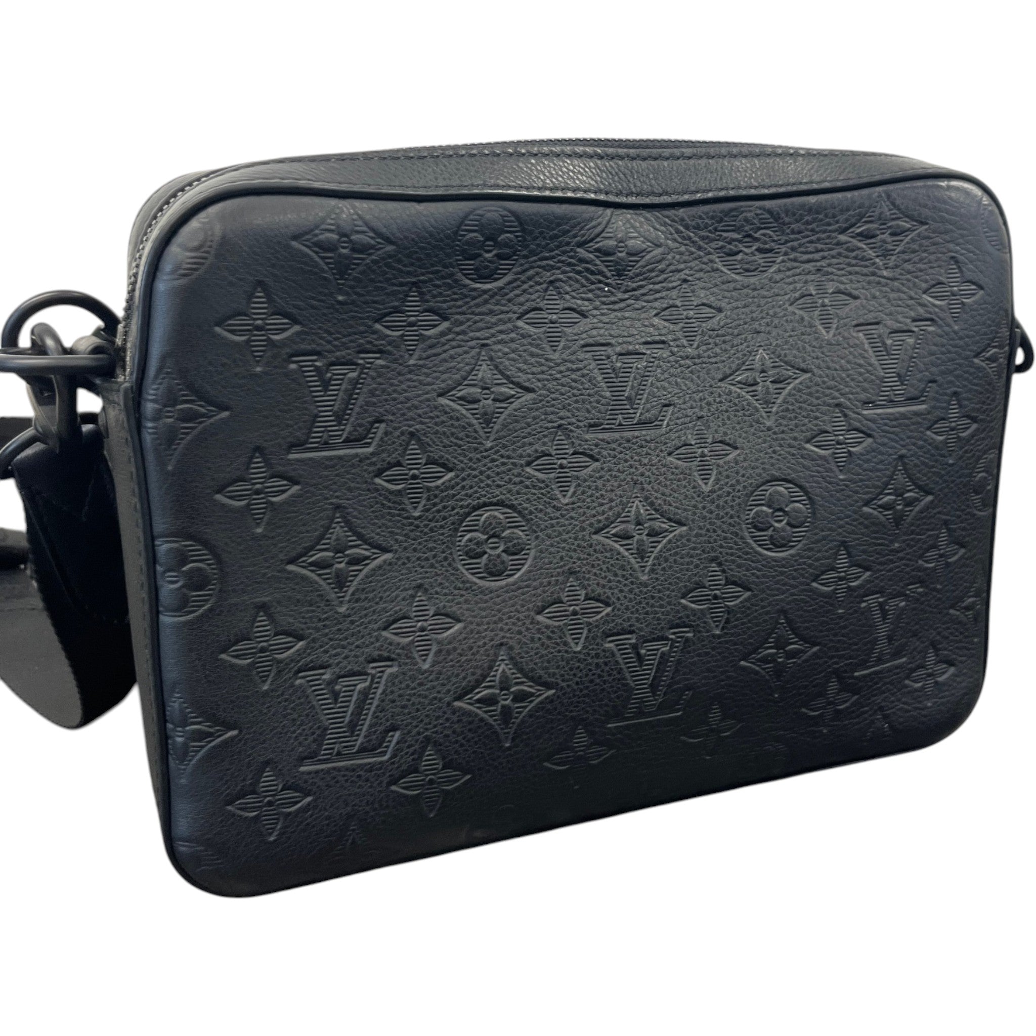 Men's Monogram Shadow Trio Messenger Bag Black