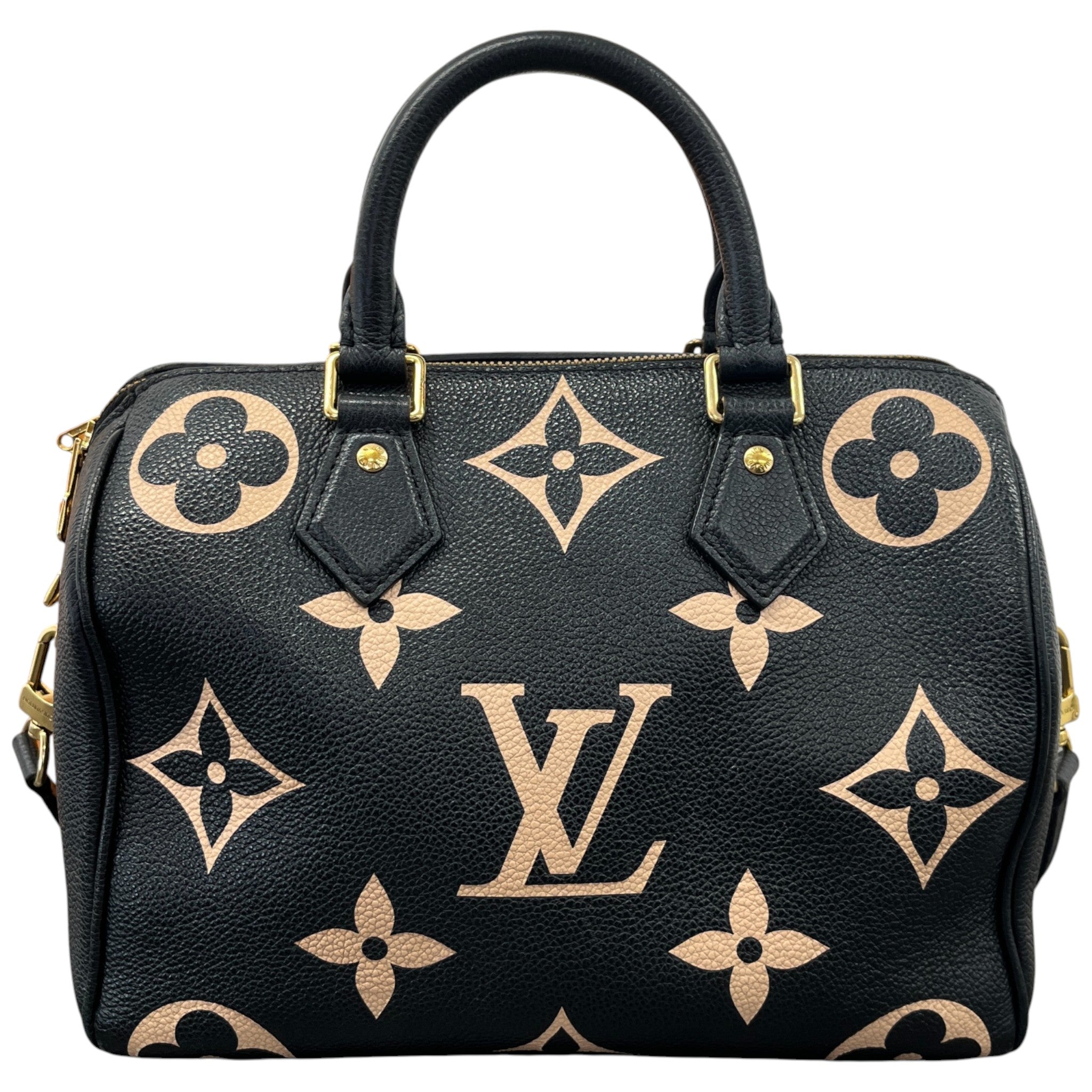 Women's Speedy Bandoulière 25 Empreinte Leather Bag Black