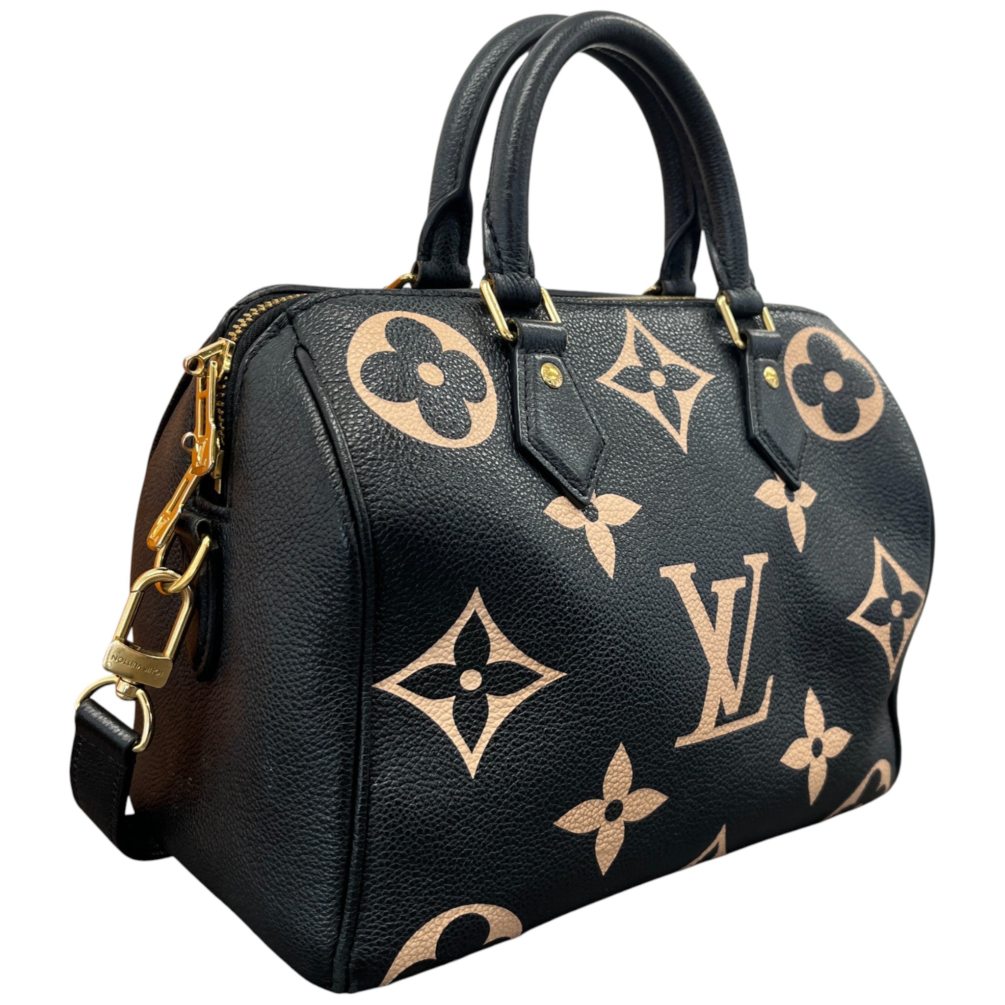 Women's Speedy Bandoulière 25 Empreinte Leather Bag Black