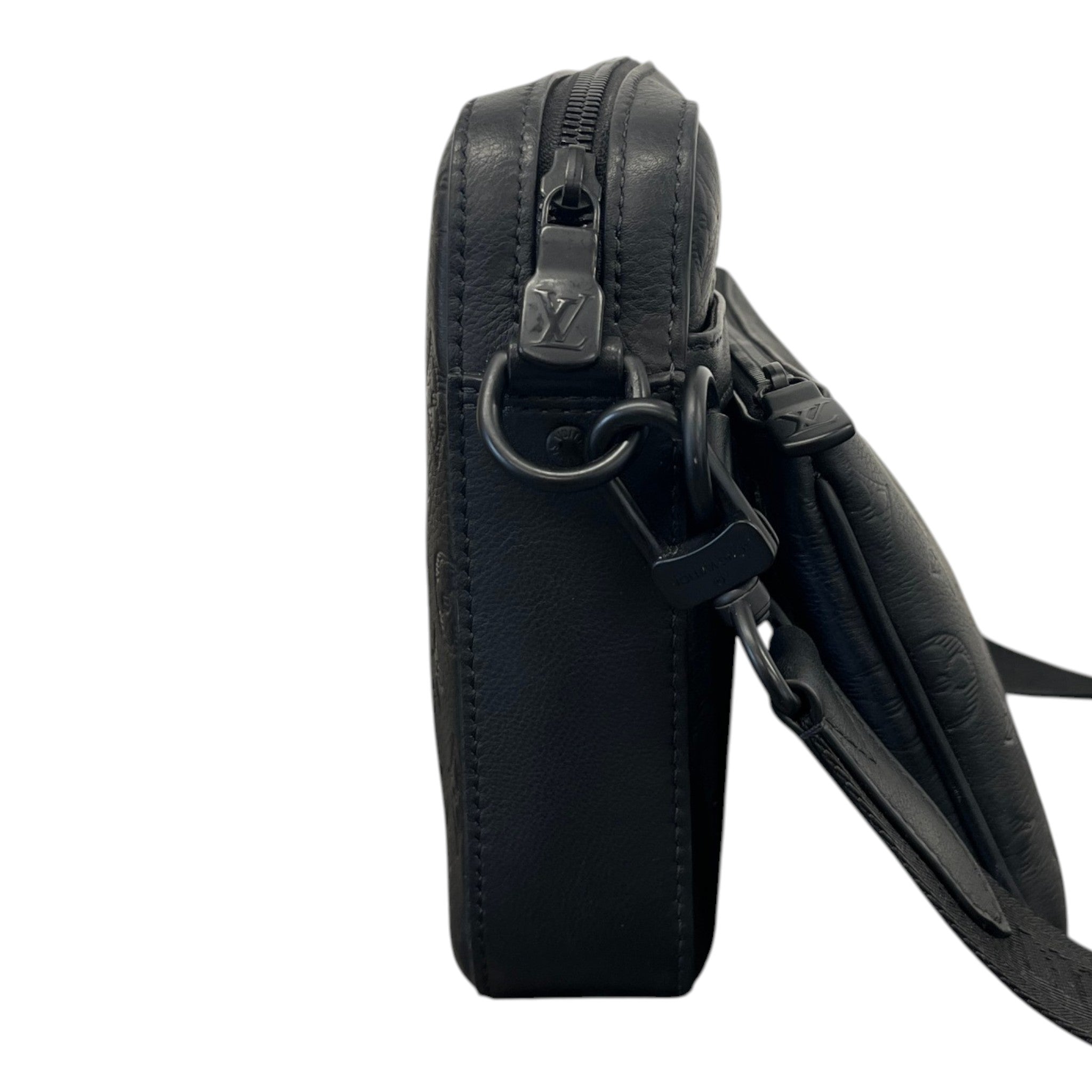 Men's Monogram Shadow Trio Messenger Bag Black
