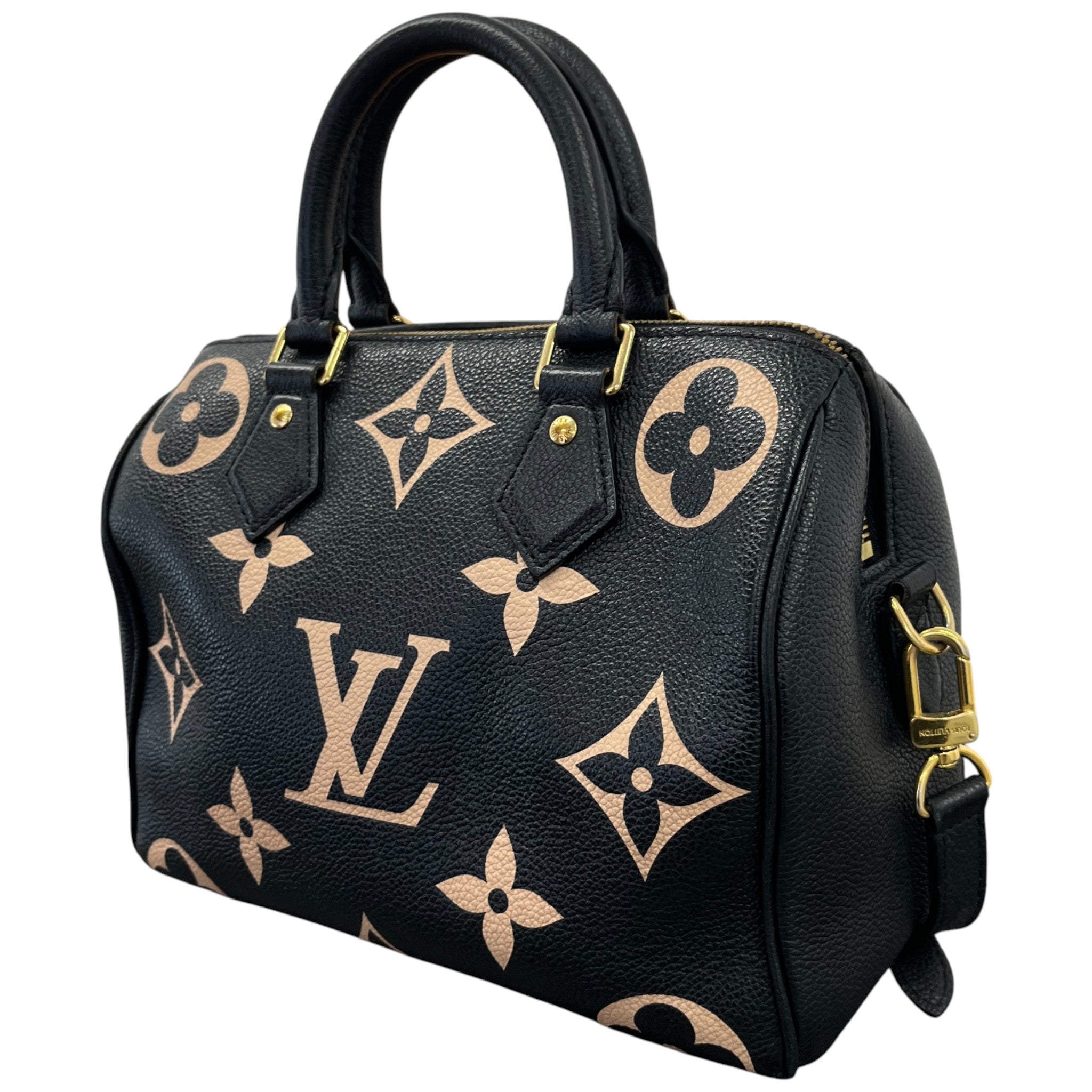 Women's Speedy Bandoulière 25 Empreinte Leather Bag Black