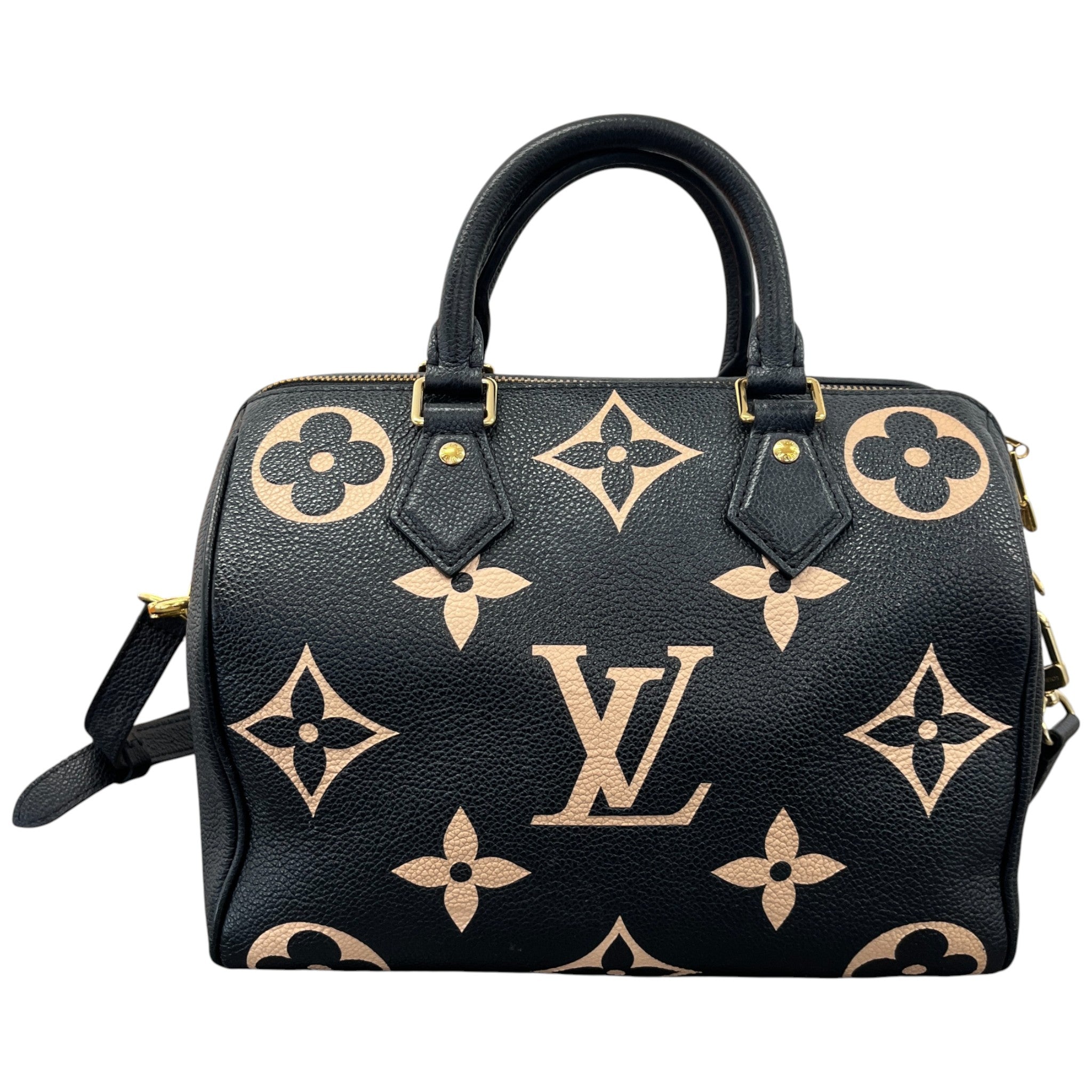 Women's Speedy Bandoulière 25 Empreinte Leather Bag Black