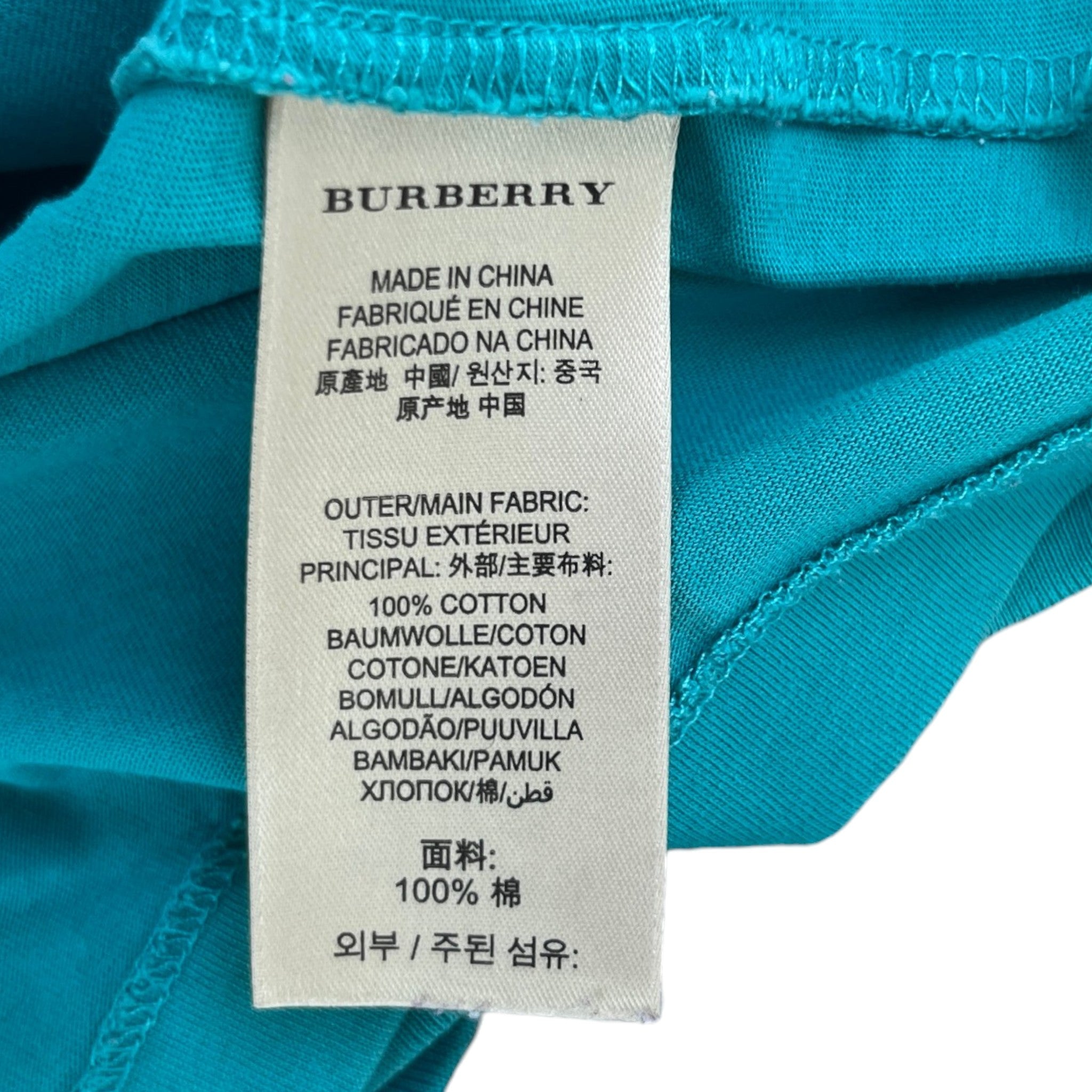 Men's Embroidered Logo T-Shirt Blue Size M