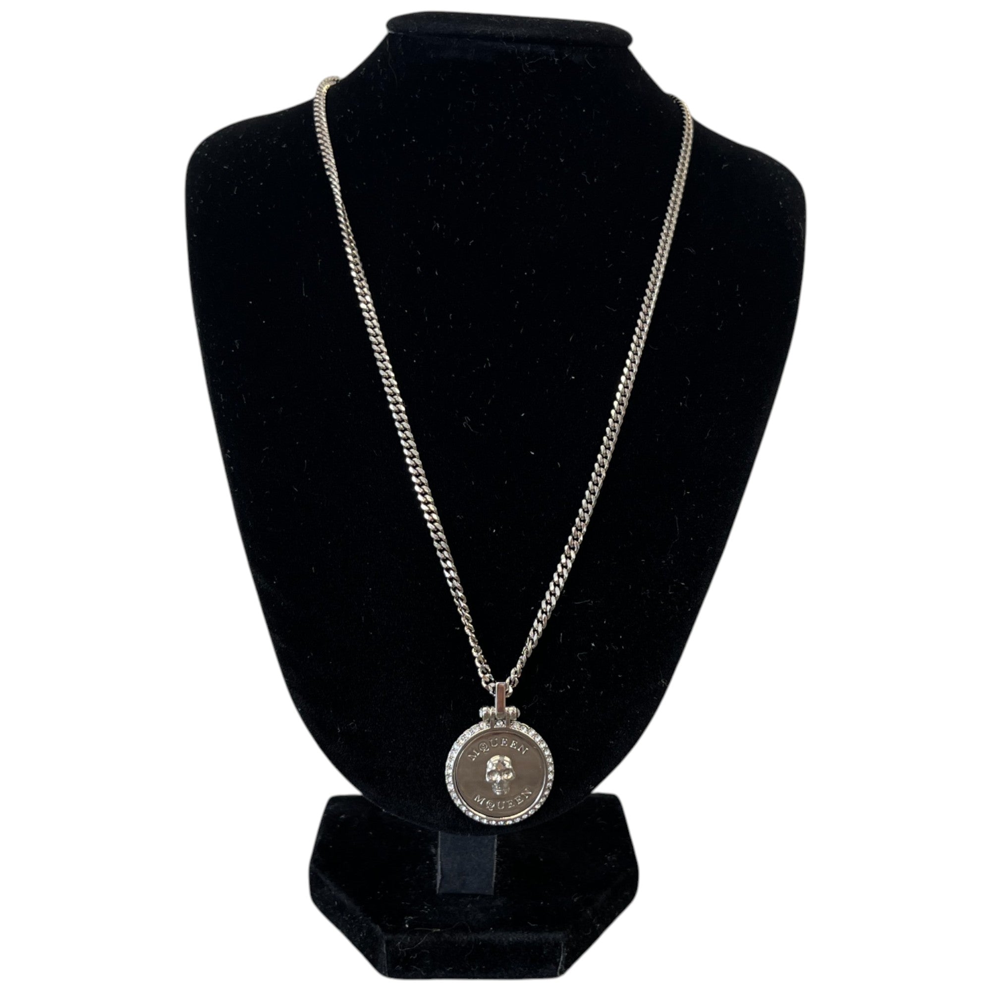 Women's Sovereign Skull Embellished Necklace Silver